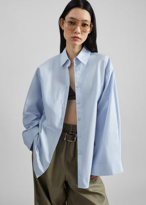 Tila Wide Sleeve Shirt - Light Blue