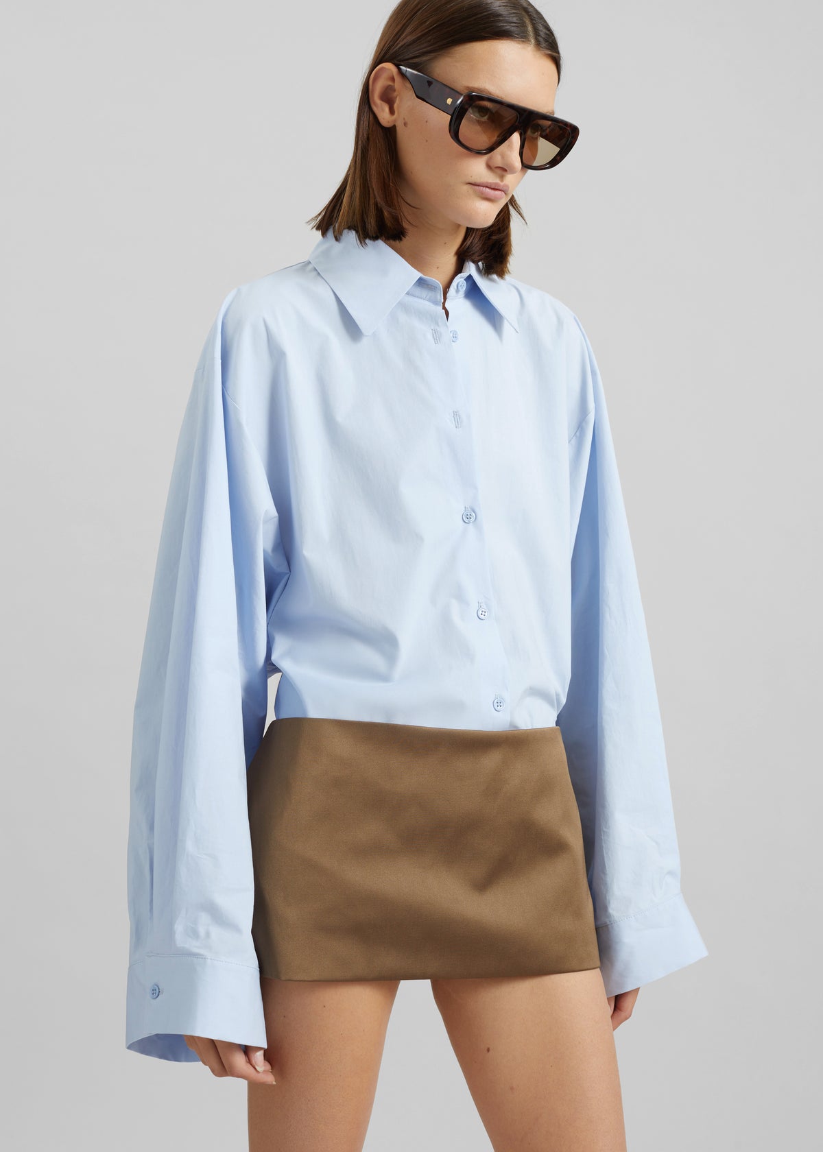 Tila Wide Sleeve Shirt - Light Blue - 5