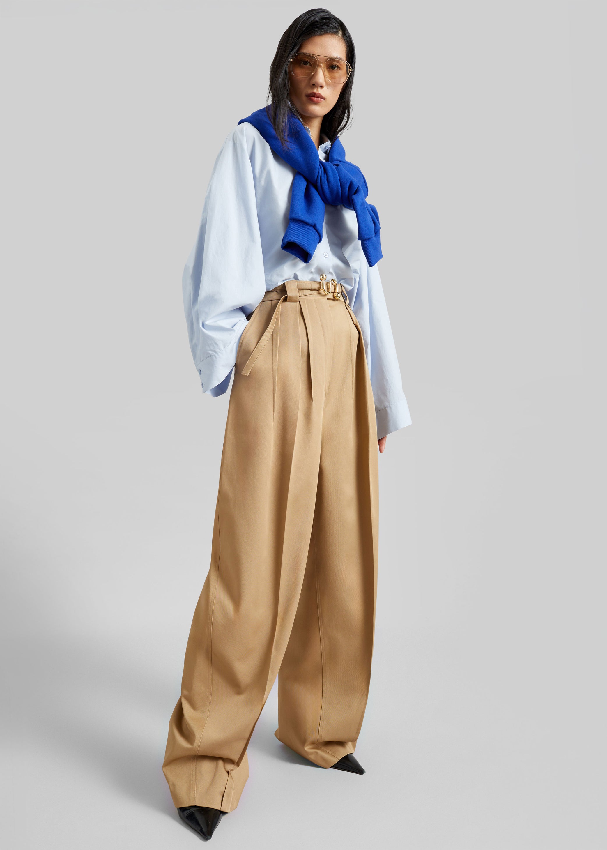 Shop the look image for Tila Wide Sleeve Shirt - Light Blue
