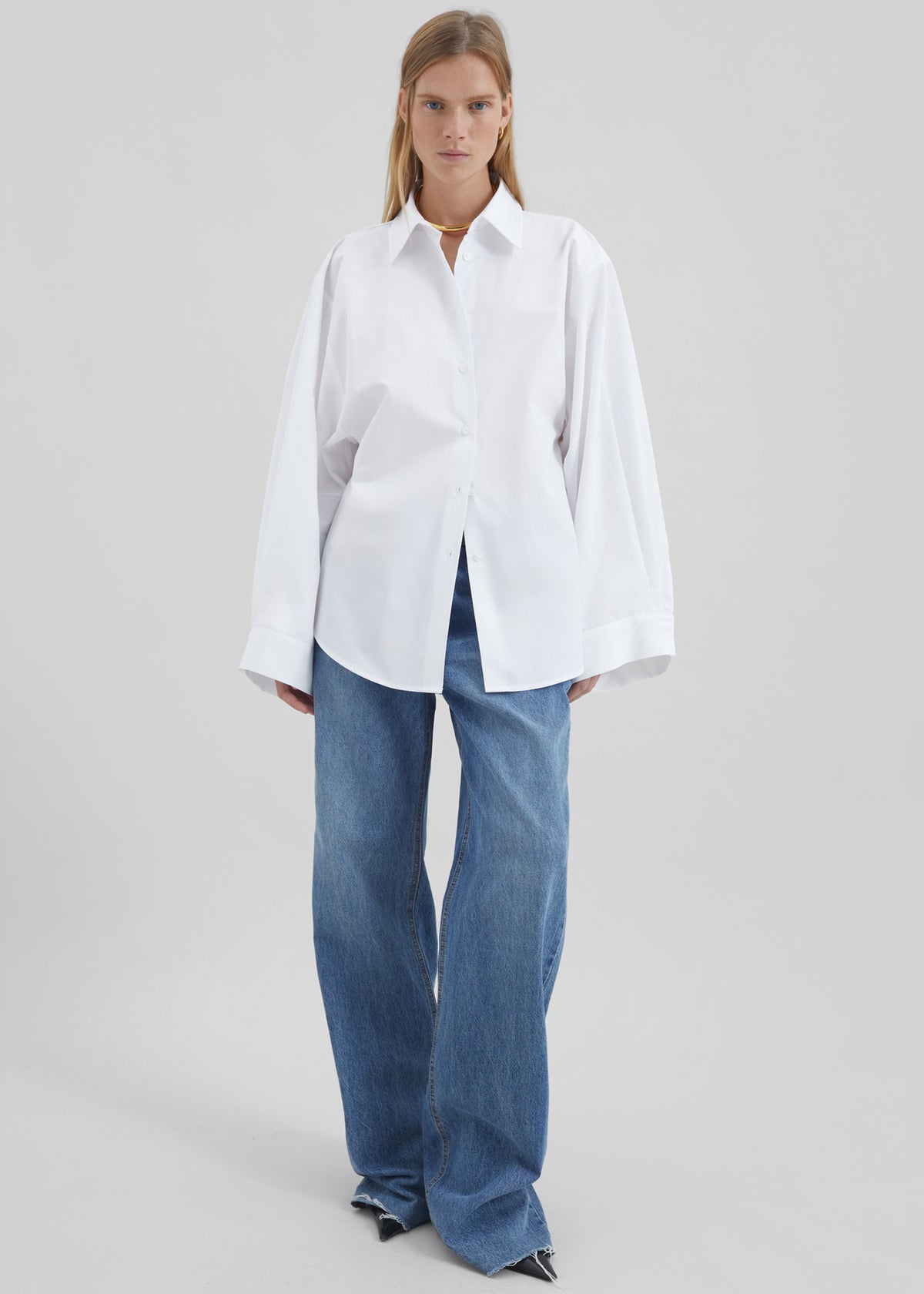 Tila Wide Sleeve Shirt - White - 4