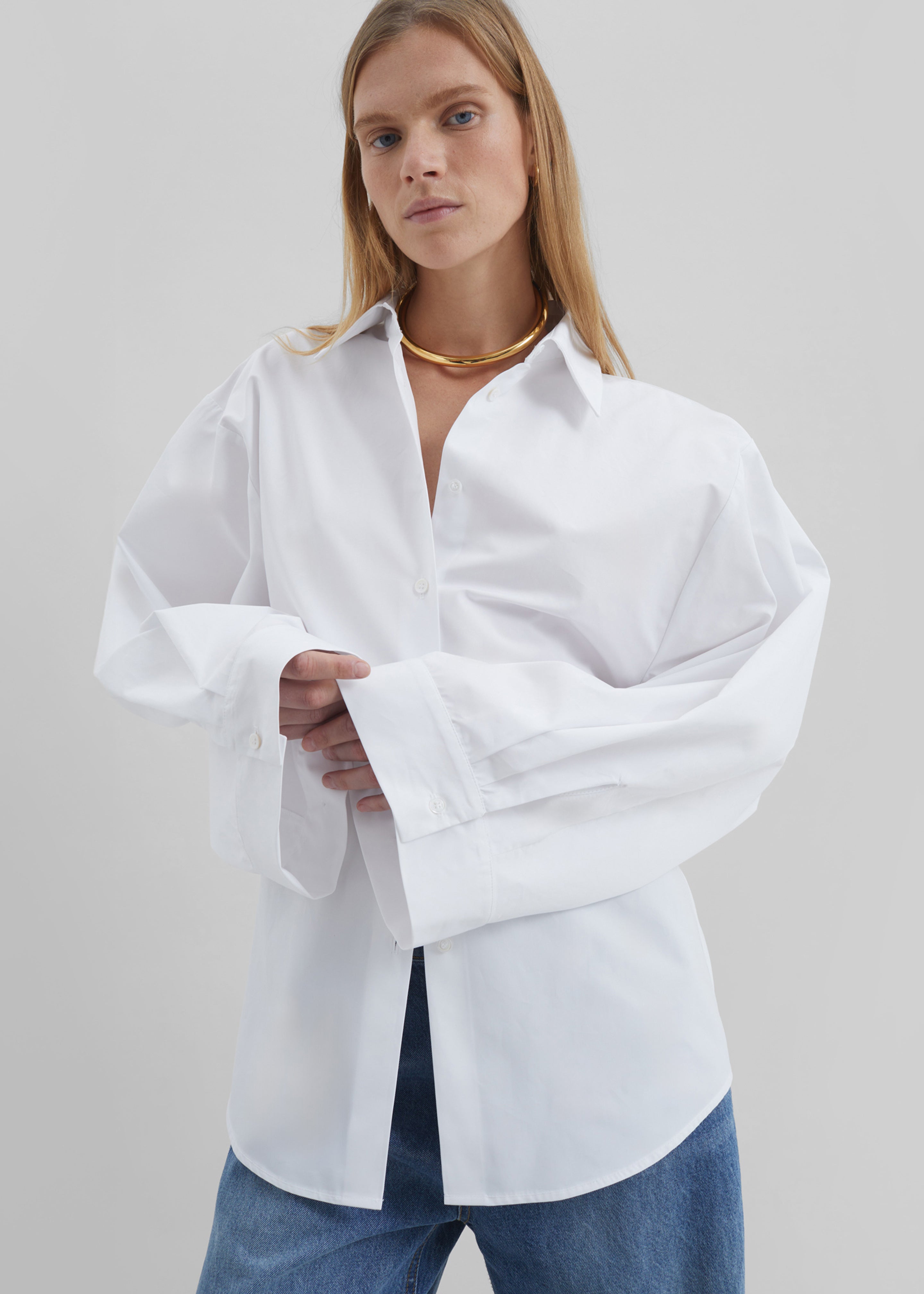 Tila Wide Sleeve Shirt - White – The Frankie Shop