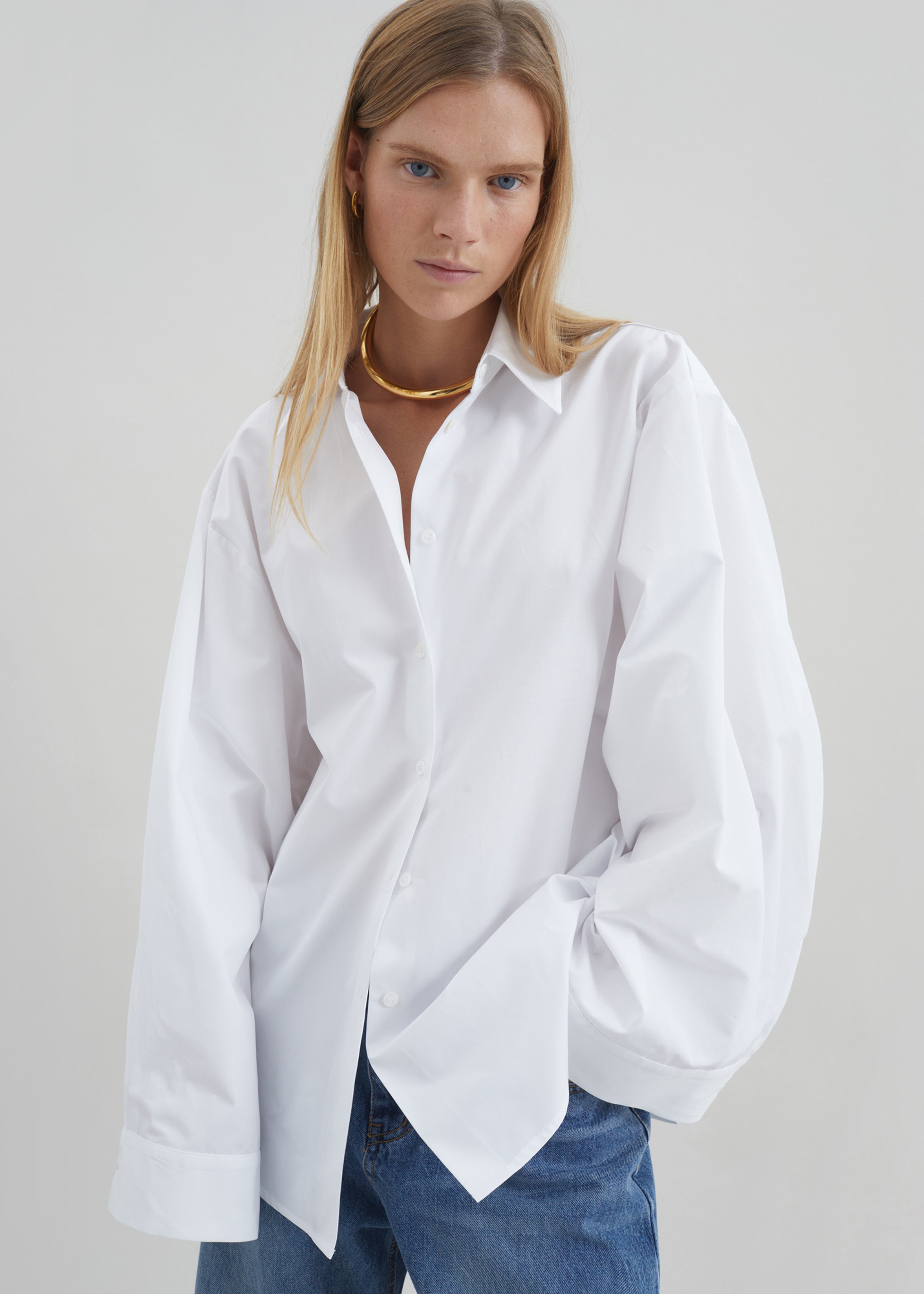 Tila Wide Sleeve Shirt - White - 3