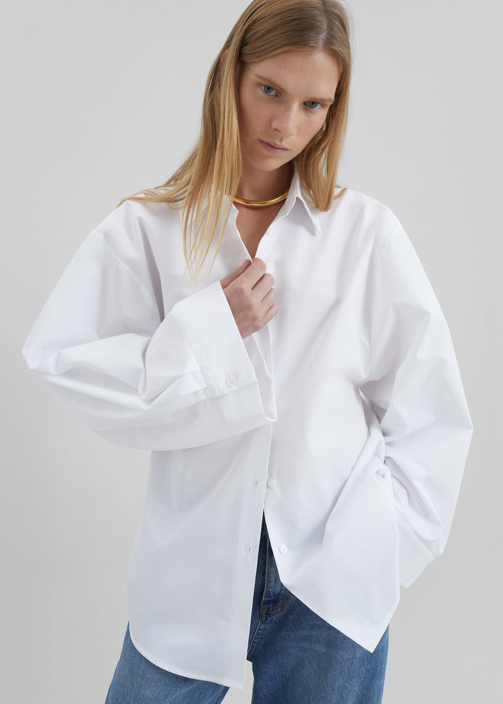 Tila Wide Sleeve Shirt - White