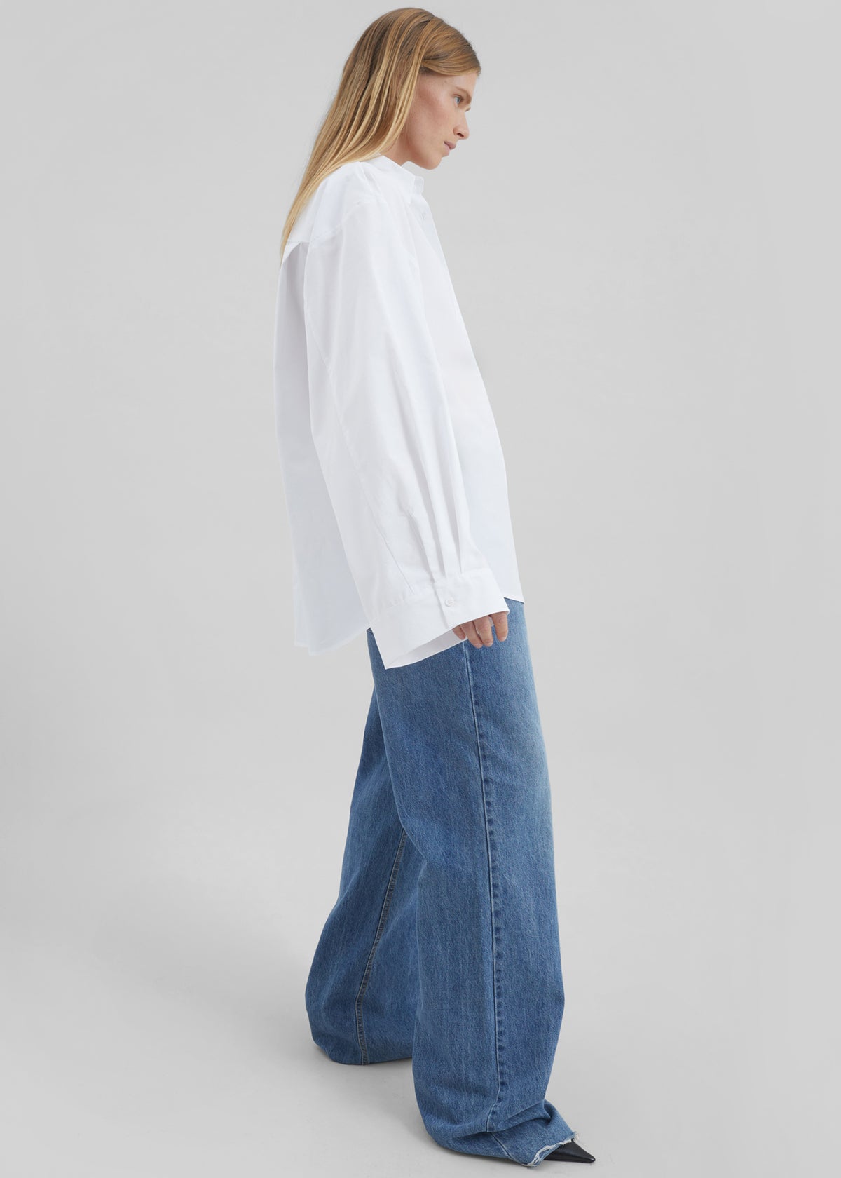 Tila Wide Sleeve Shirt - White - 2