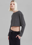 Tilla Boatneck Top - White Stripe