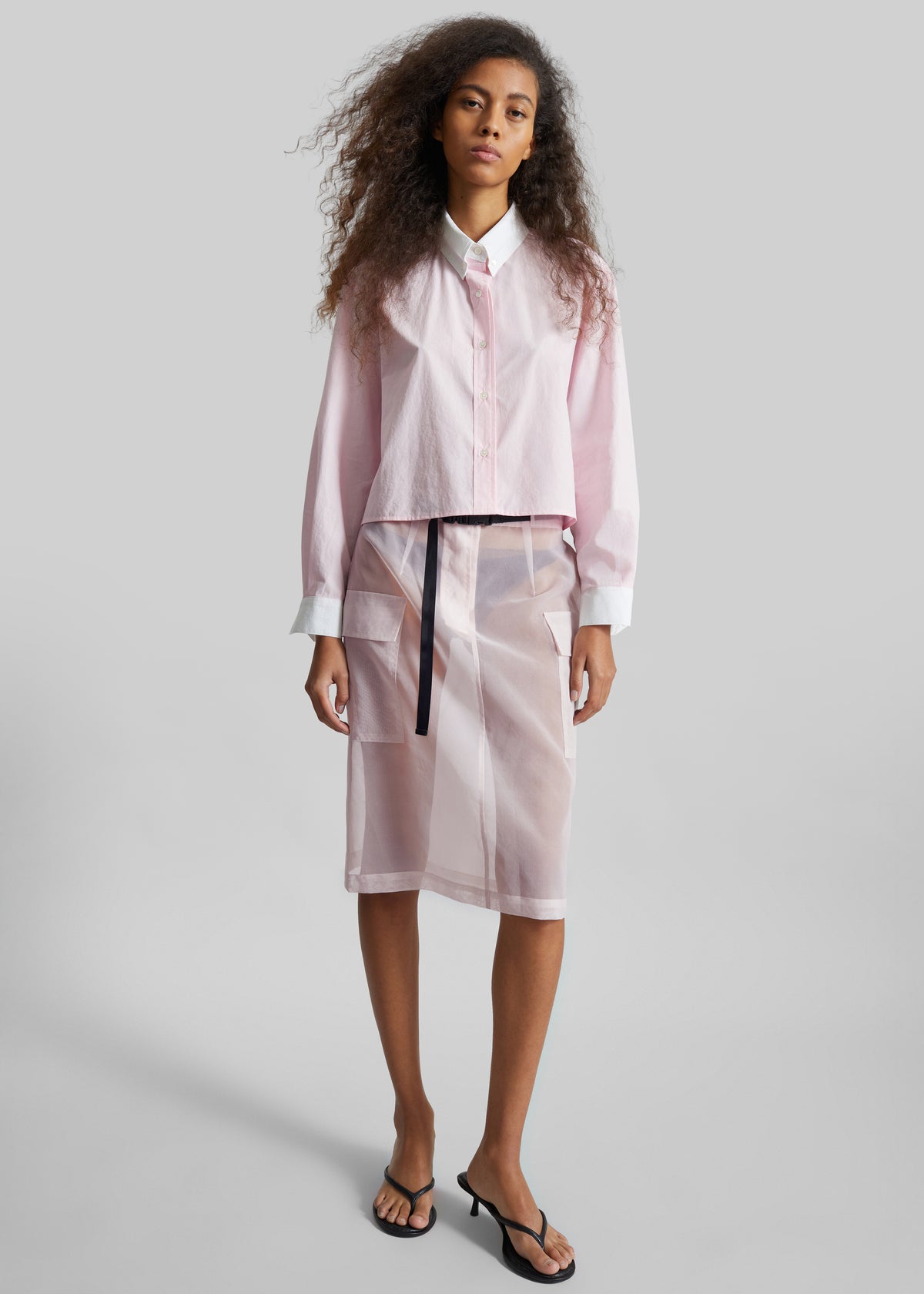 Tilly Sheer Utility Skirt - Faded Pink - 7