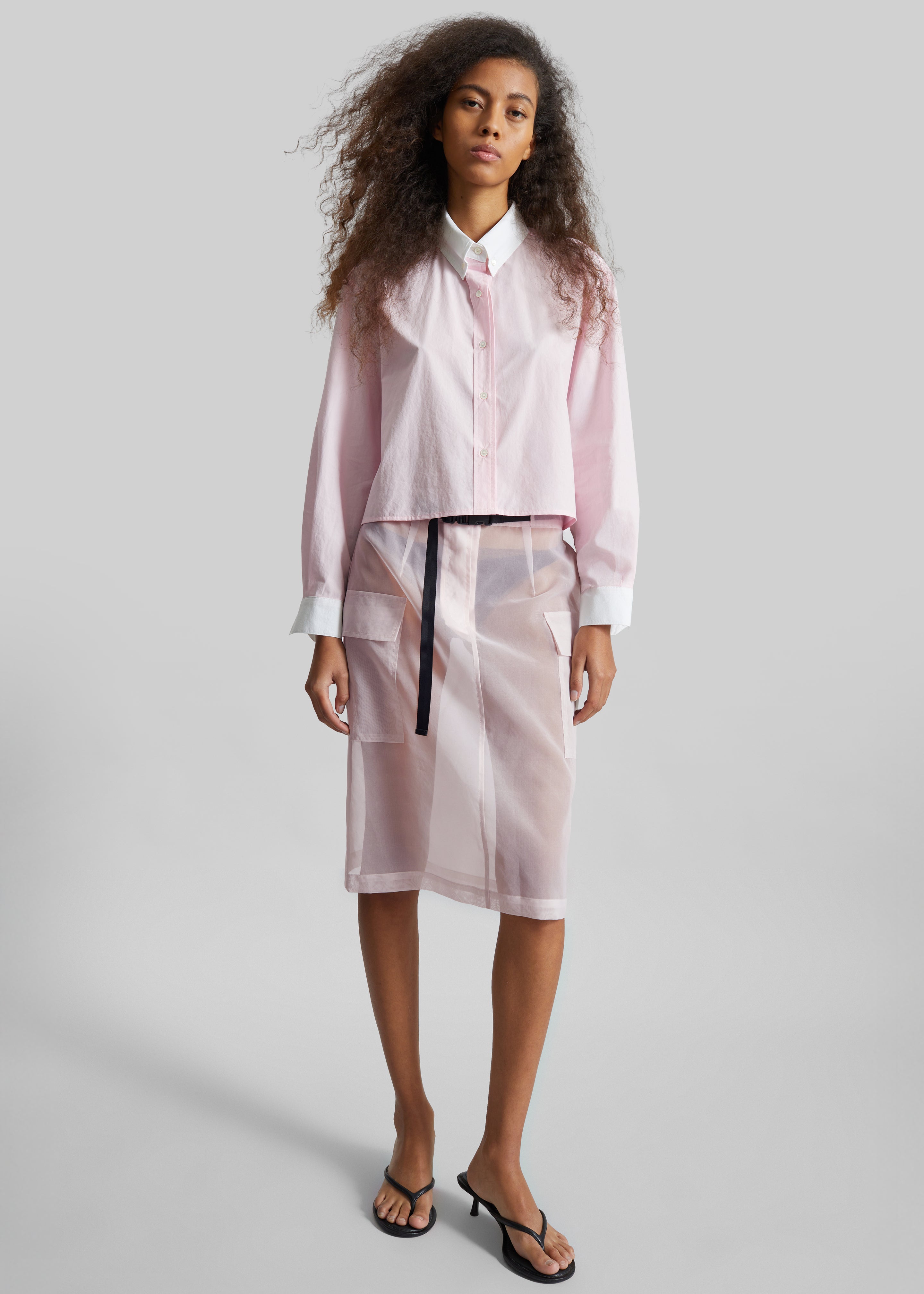 Tilly Sheer Utility Skirt - Faded Pink - 7