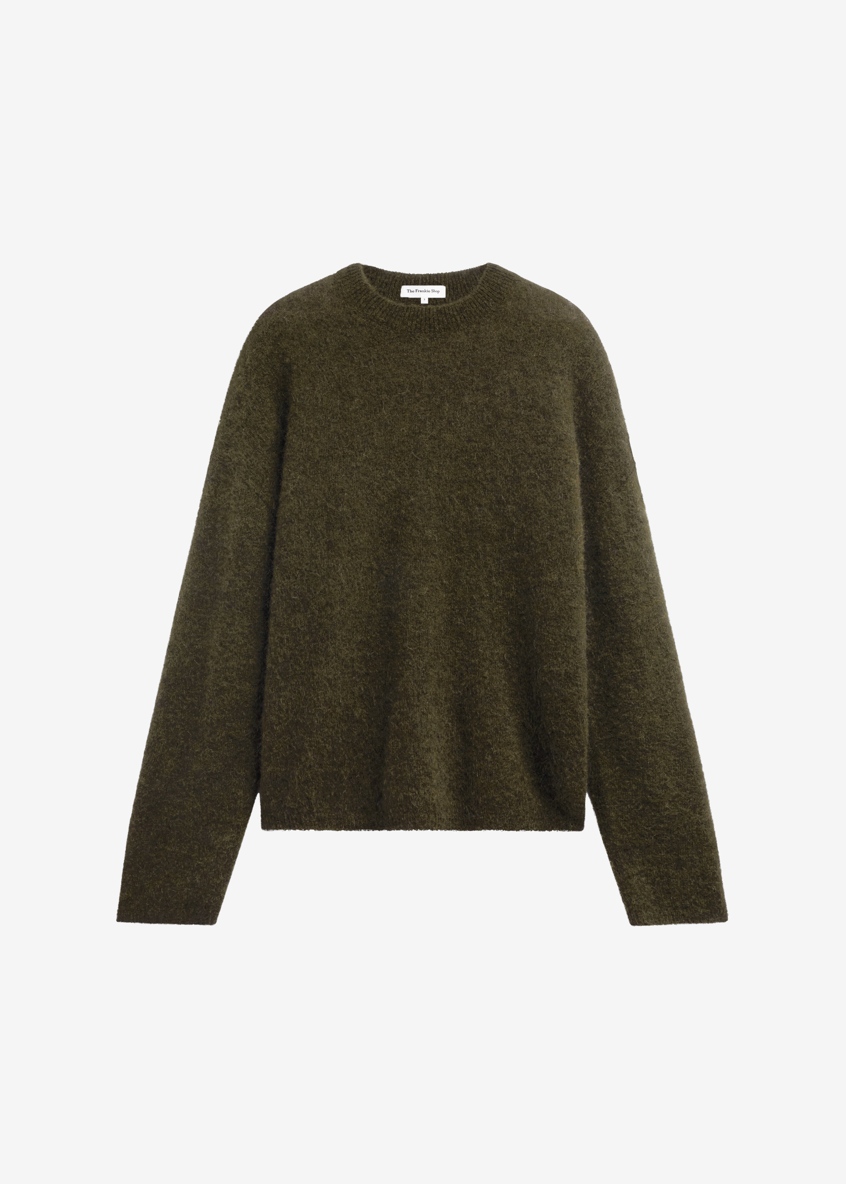トップス Dullard Mohair Knit Sweater Olive Timea Mohair Fuzzy Sweater - Dark Olive – The Frankie Shop