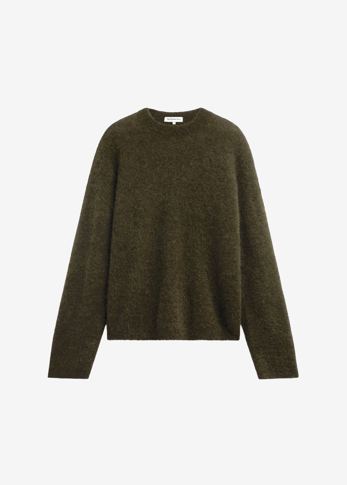 Timea Mohair Fuzzy Sweater - Dark Olive - 10