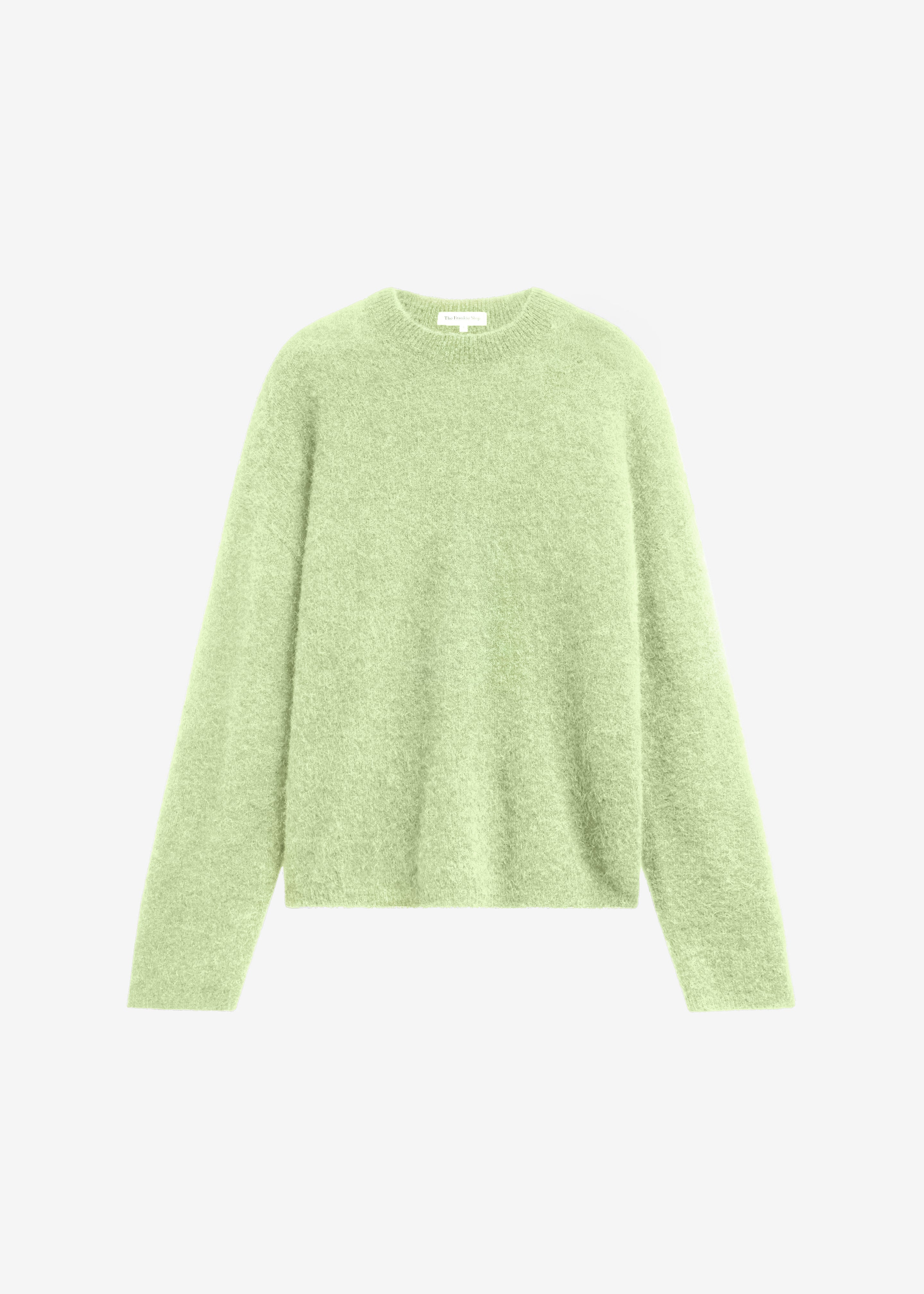 Timea Mohair Fuzzy Sweater - Lime - 6