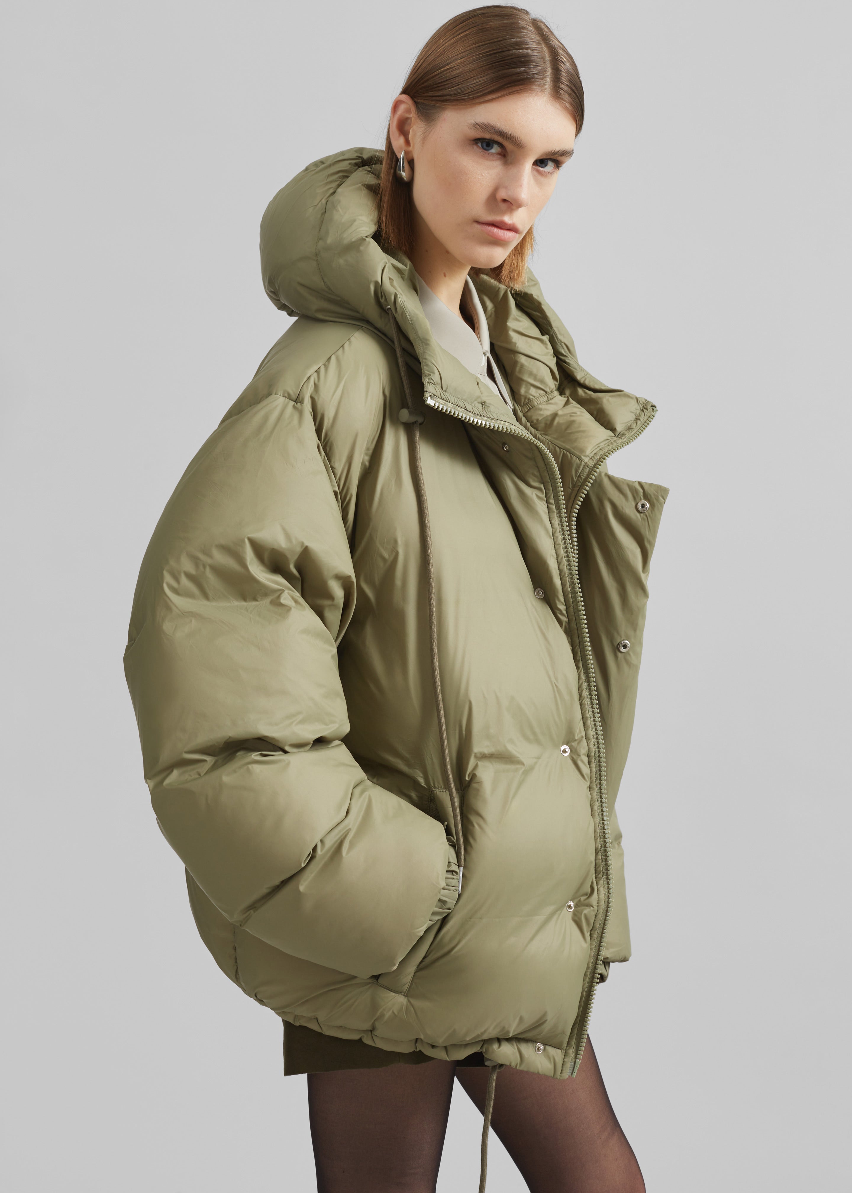 Timra Puffer Jacket - Khaki - 6