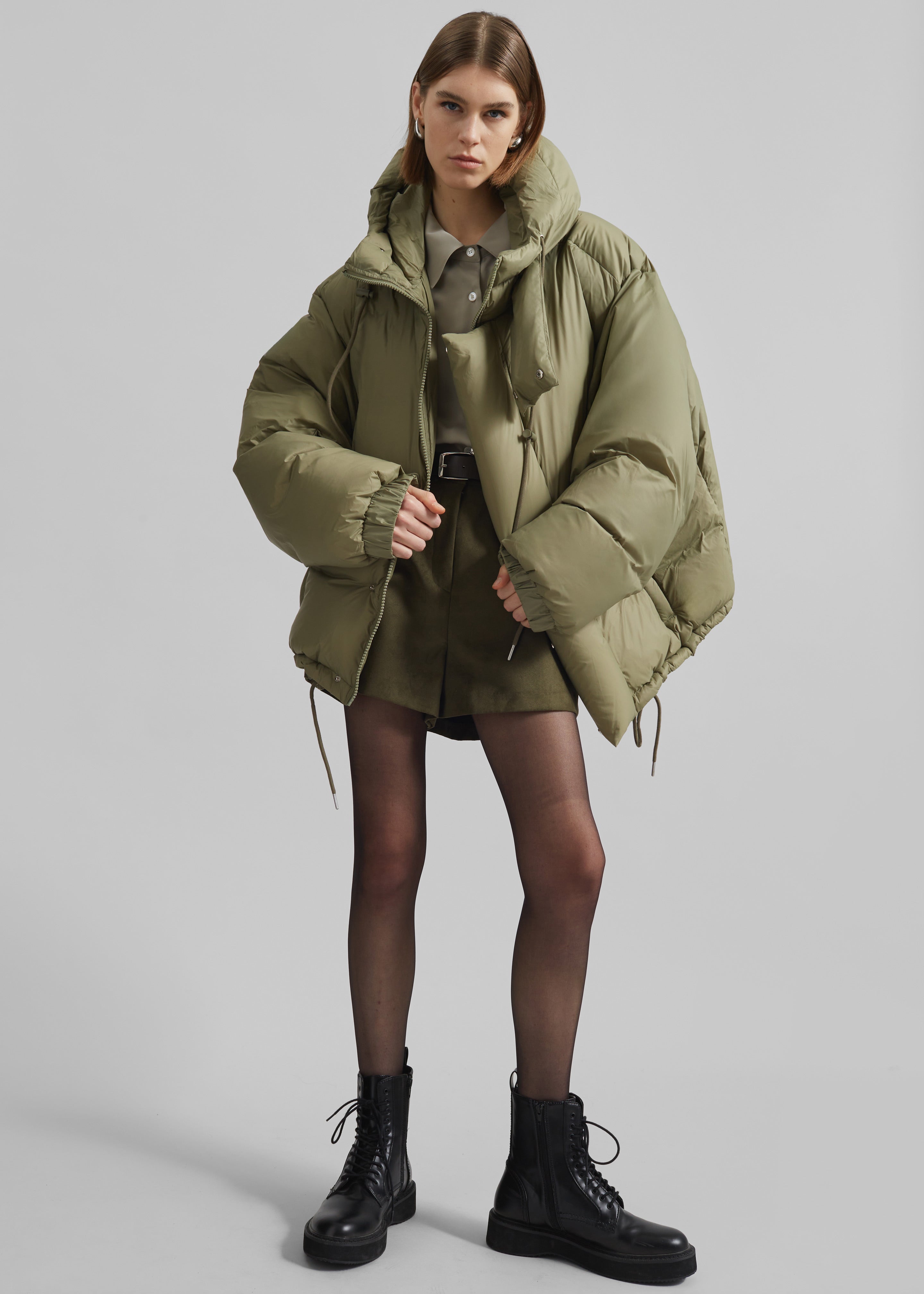 Timra Puffer Jacket - Khaki - 4