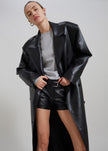 Kate Faux Leather Shorts - Black