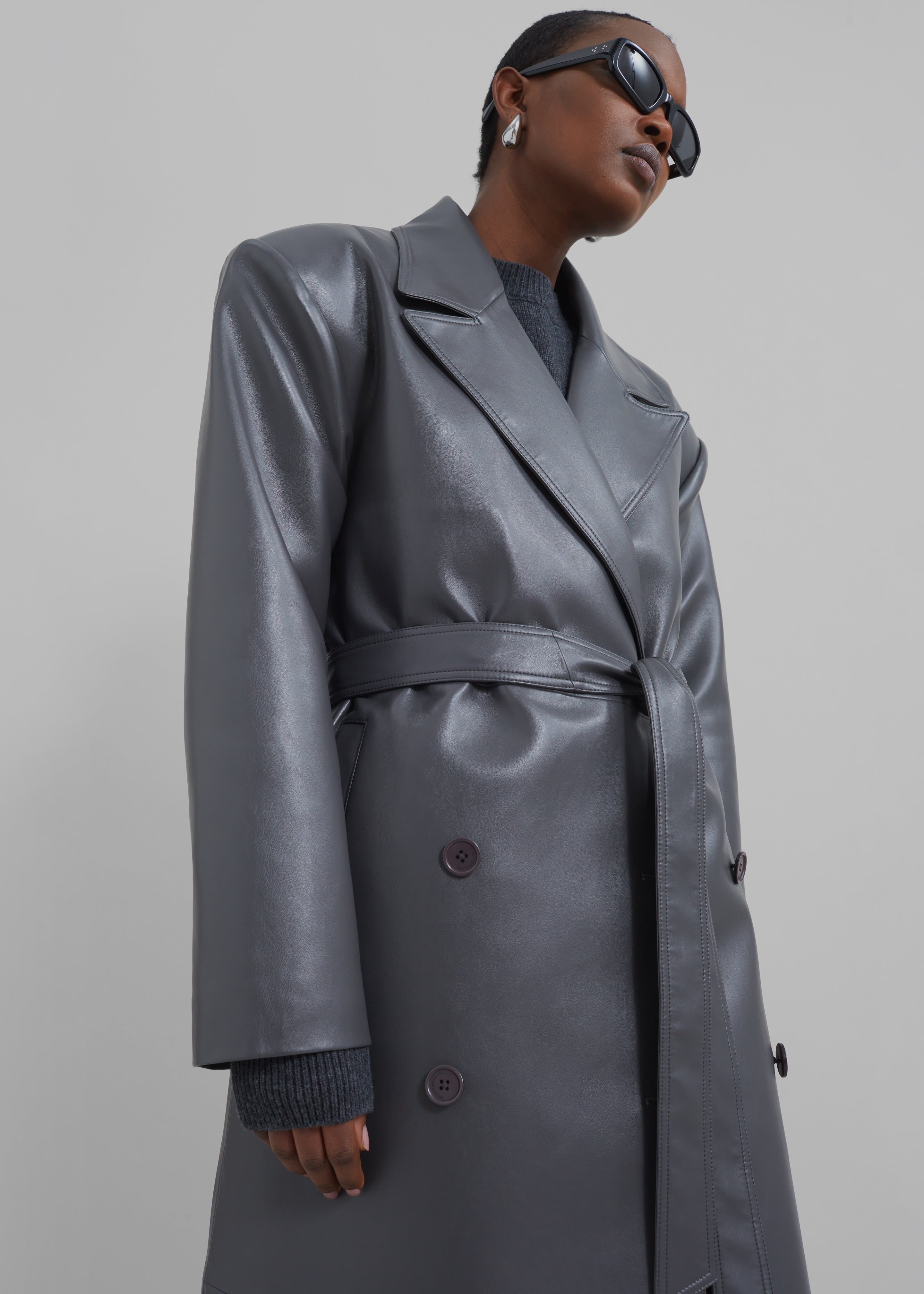 Grey trench on sale