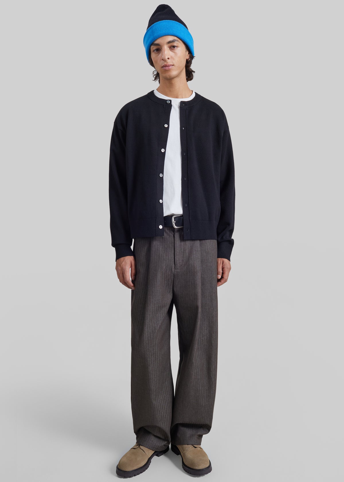Shop the look image for Tino Crewneck Cardigan - Black