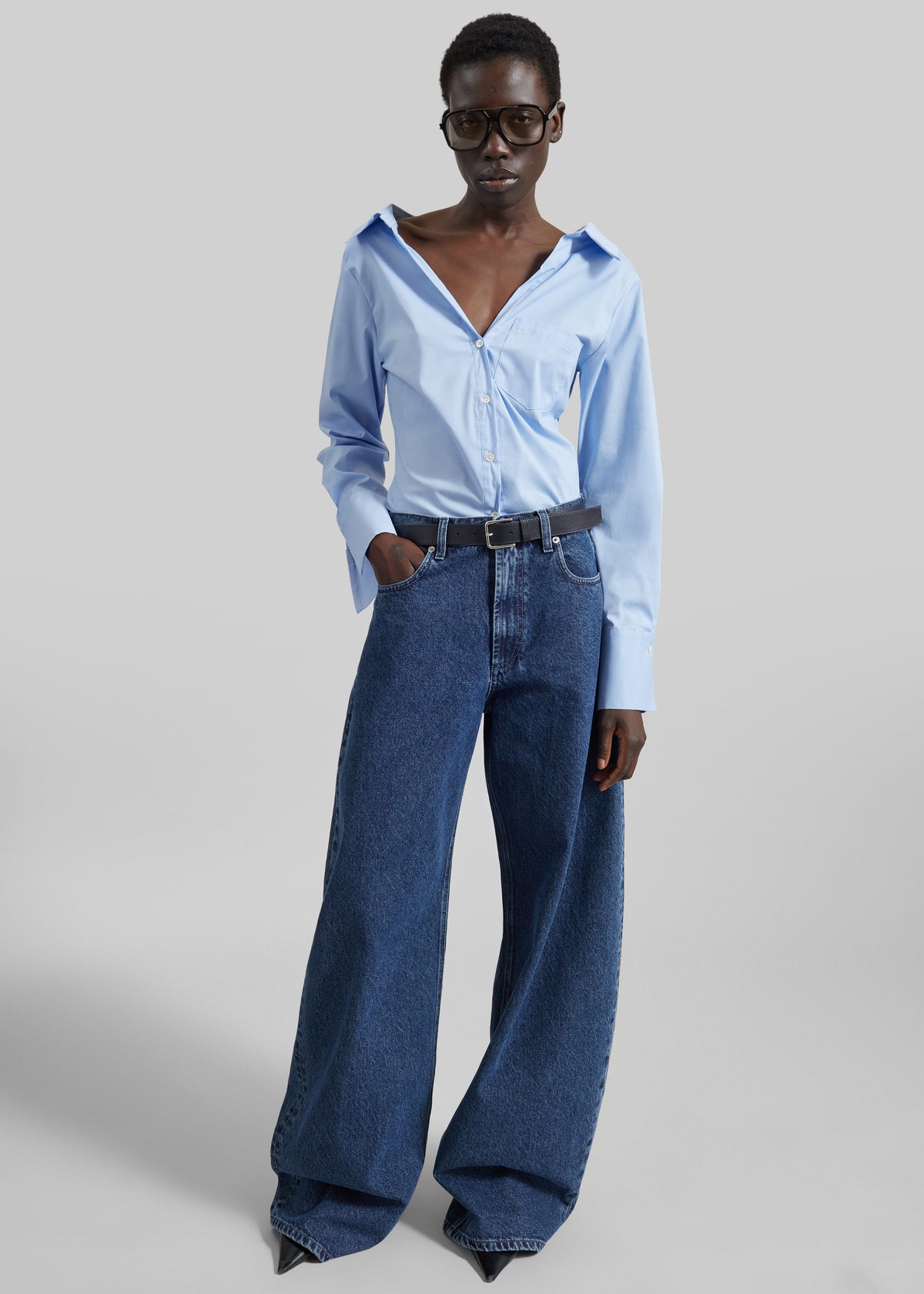 Tiona Fitted Shirt - Light Blue - 4