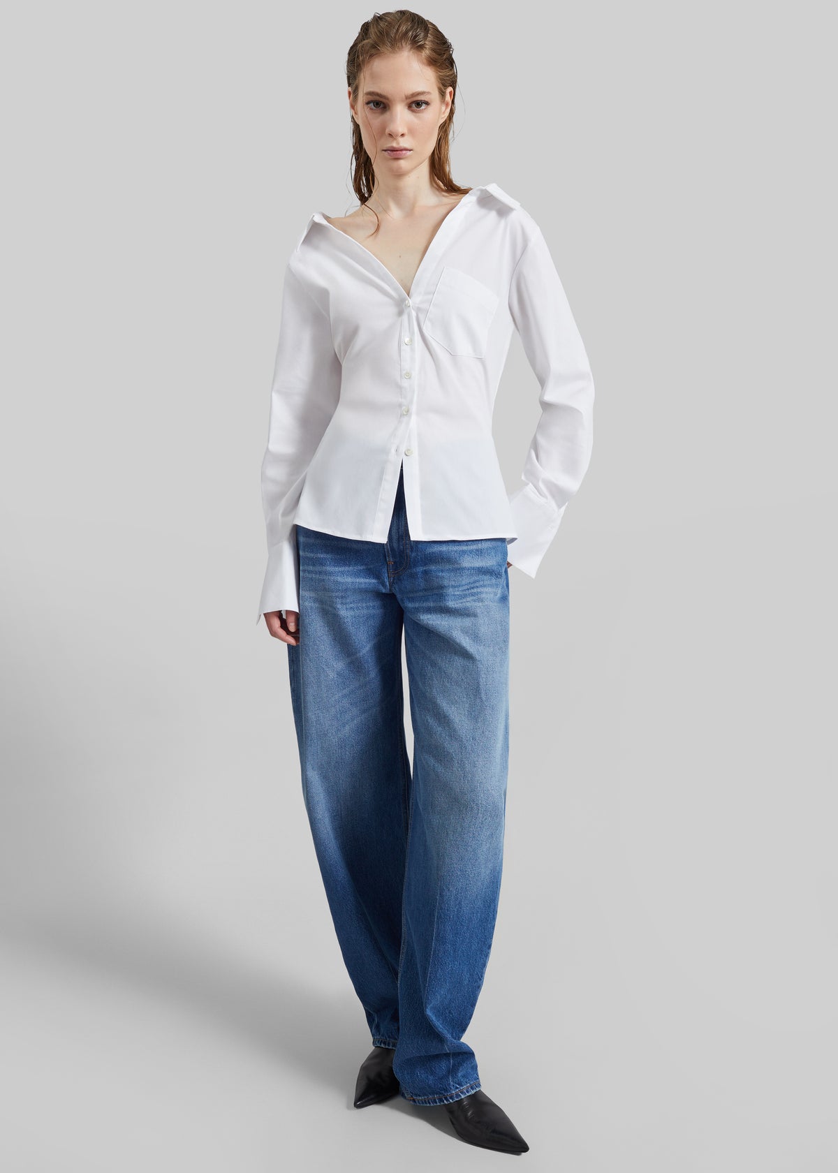 Tiona Fitted Shirt - White - 5