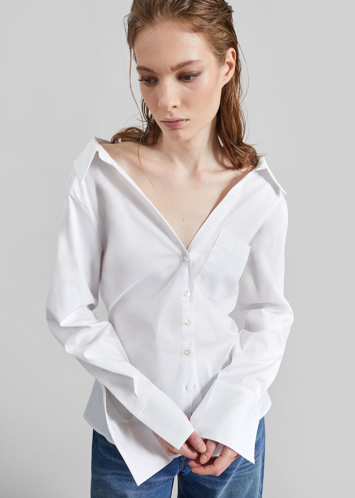 Tila Wide Sleeve Shirt - White – The Frankie Shop
