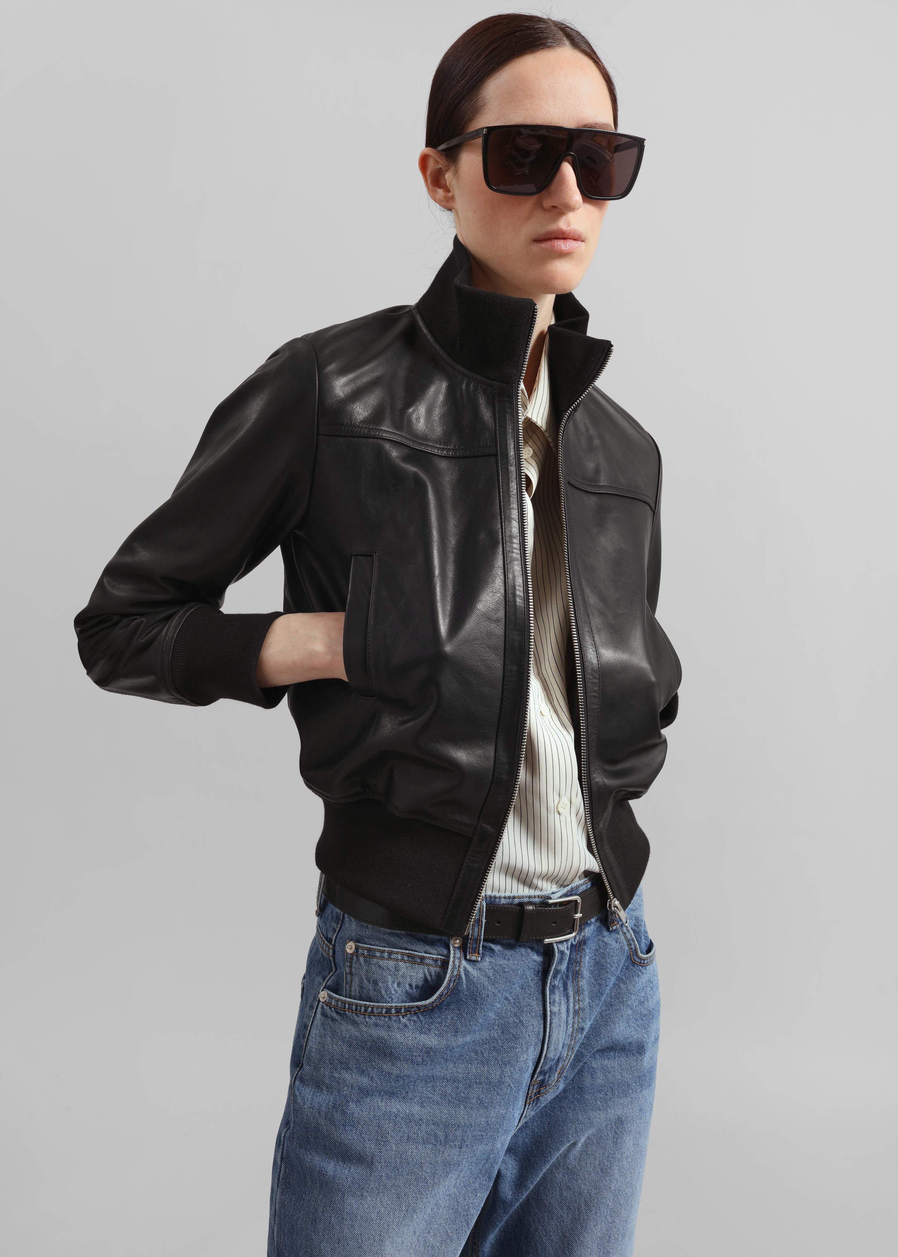Tobias Leather Jacket - Black - 2