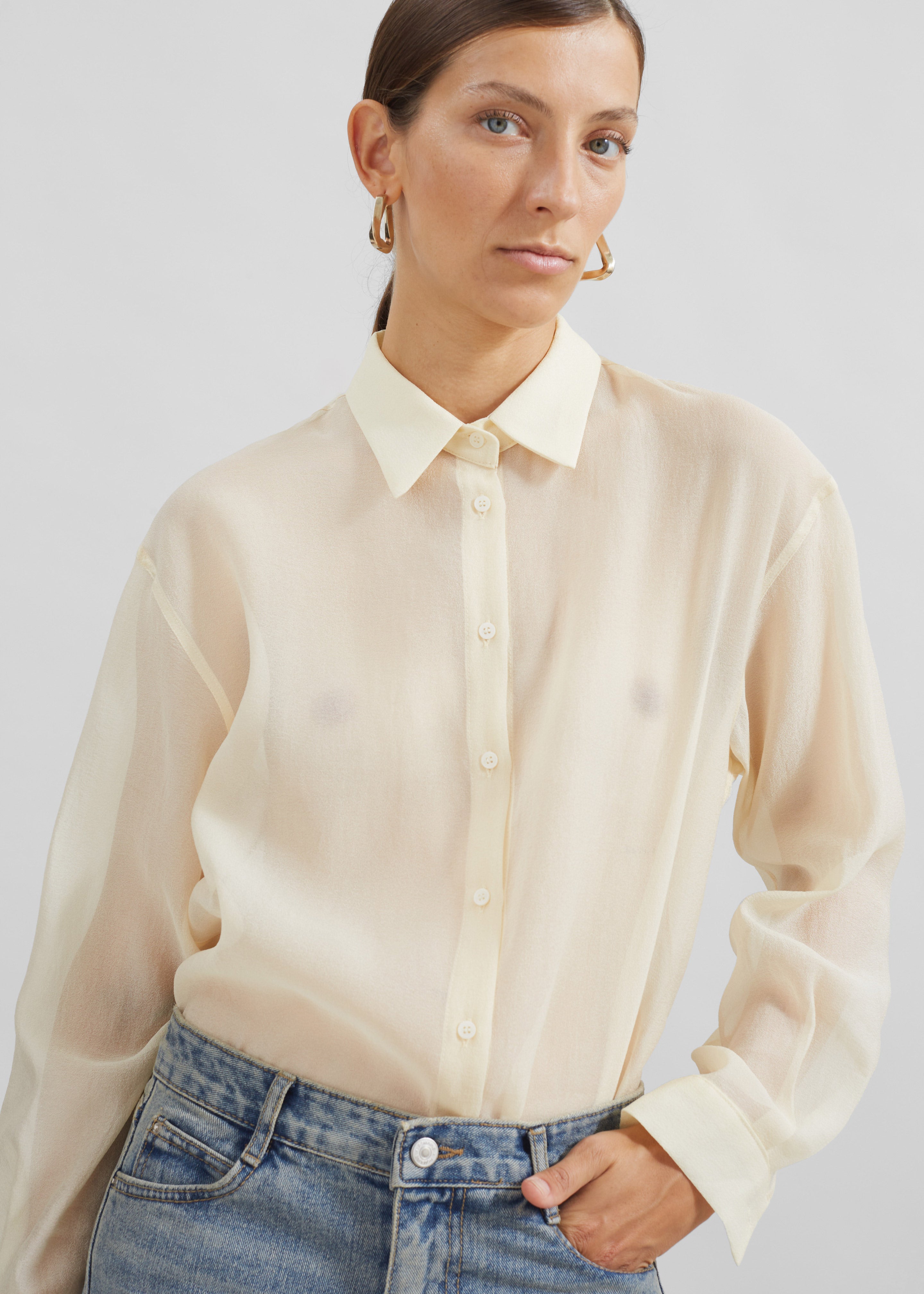 Toledo Sheer Shirt - Beige - 4