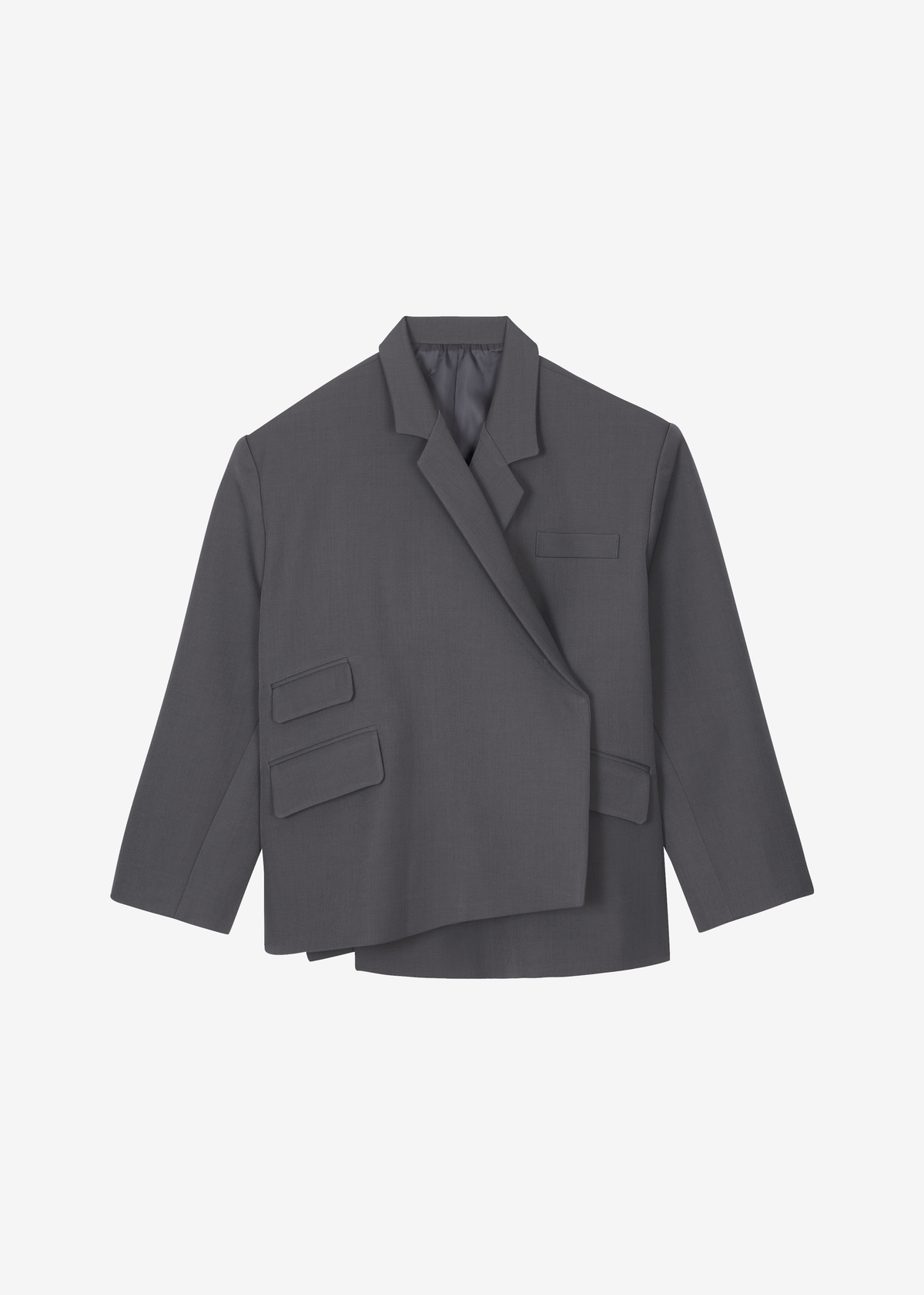 Tolmer Boxy Wrap Blazer - Storm Grey - 10