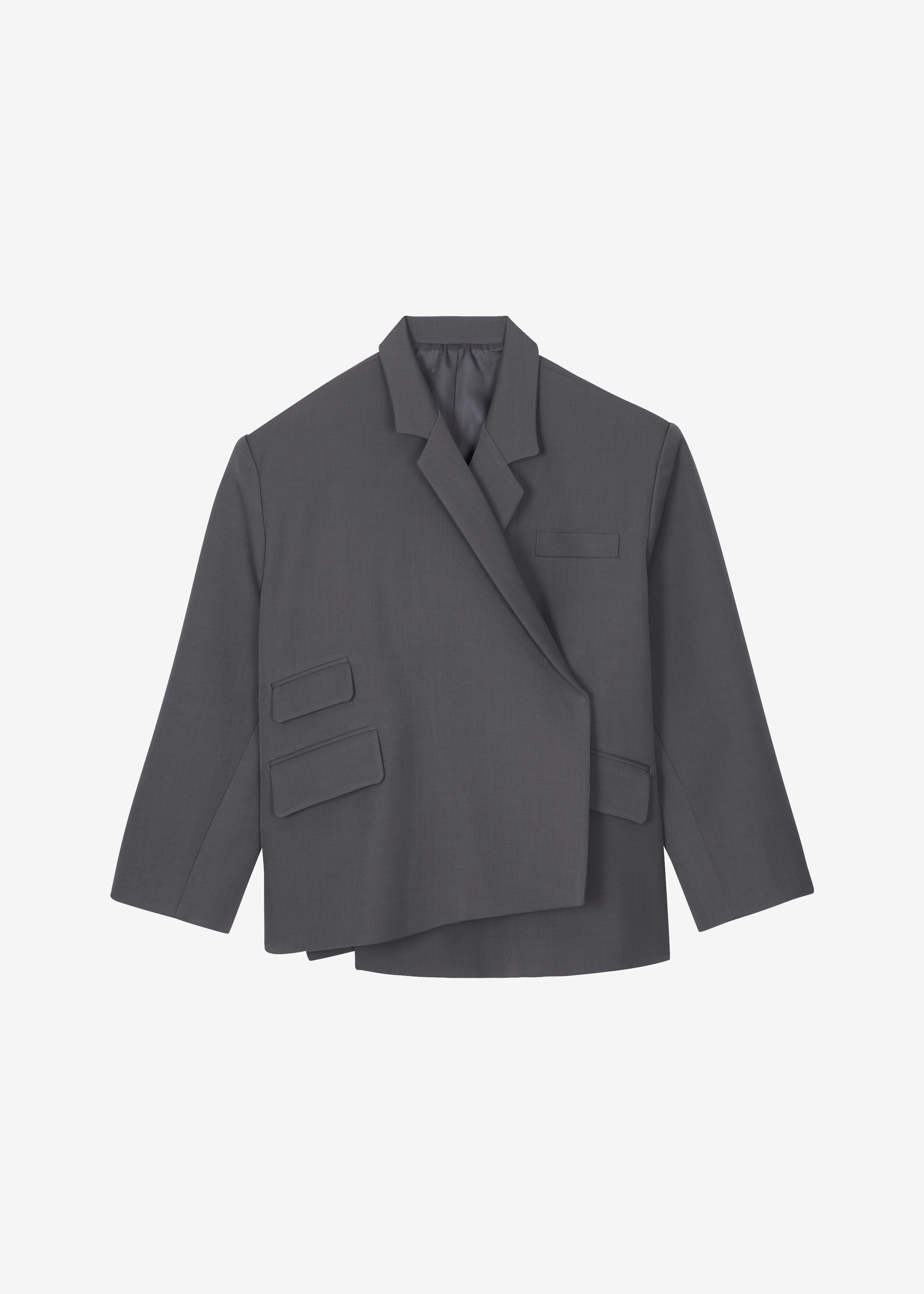 Tolmer Boxy Wrap Blazer - Storm Grey - 10