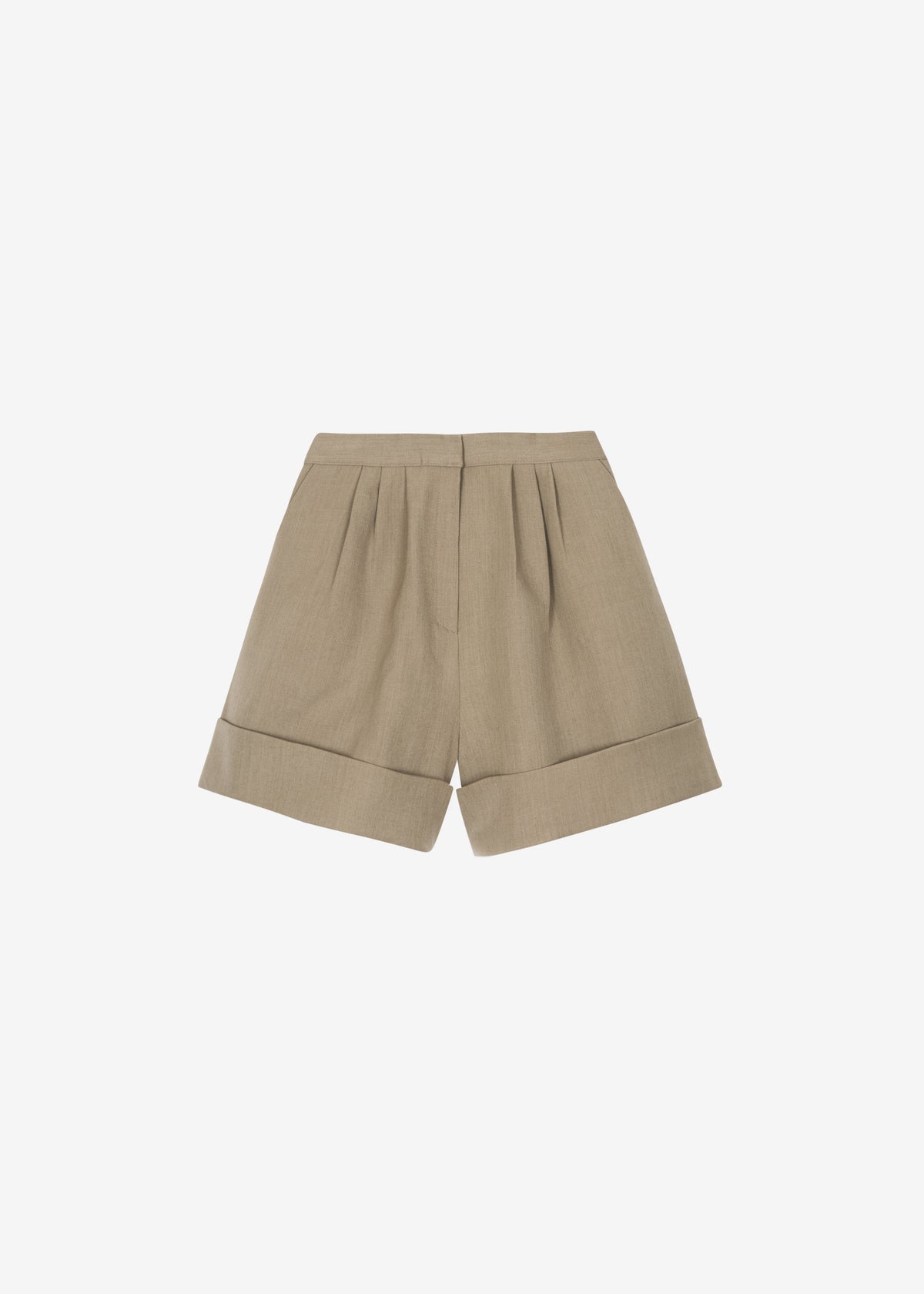 Tolmer Cuffed Shorts - Taupe Melange - 10