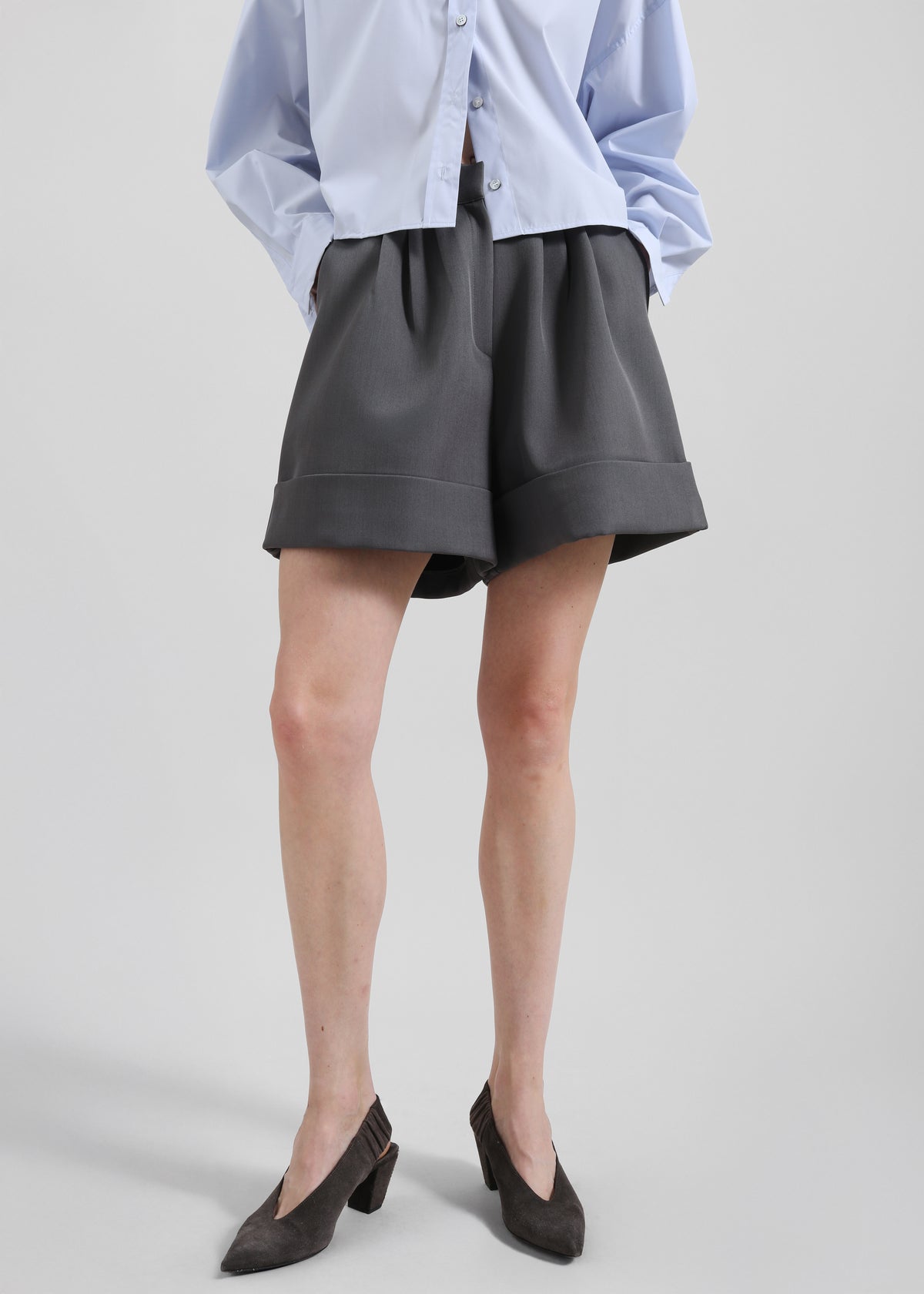 Tolmer Cuffed Shorts - Storm Grey - 1