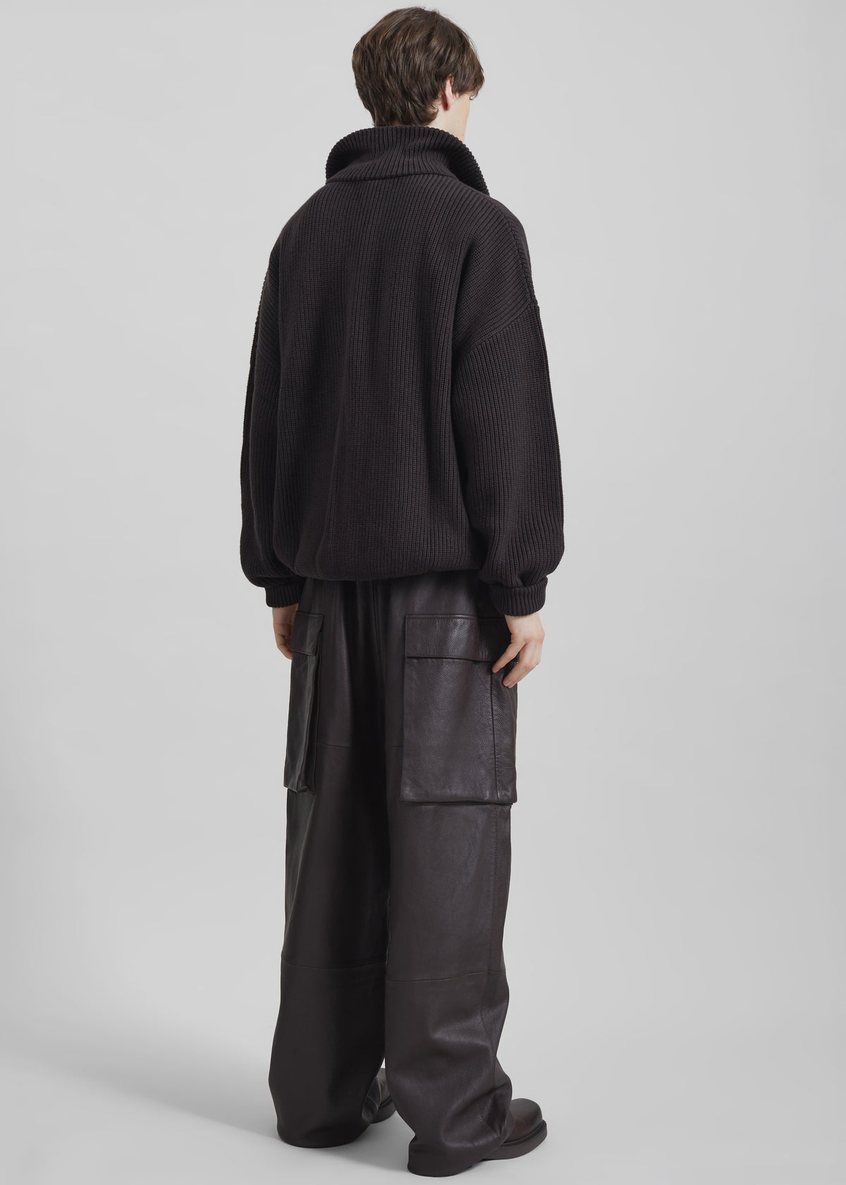 Tom Leather Cargo Pants - Vintage Brown - 6