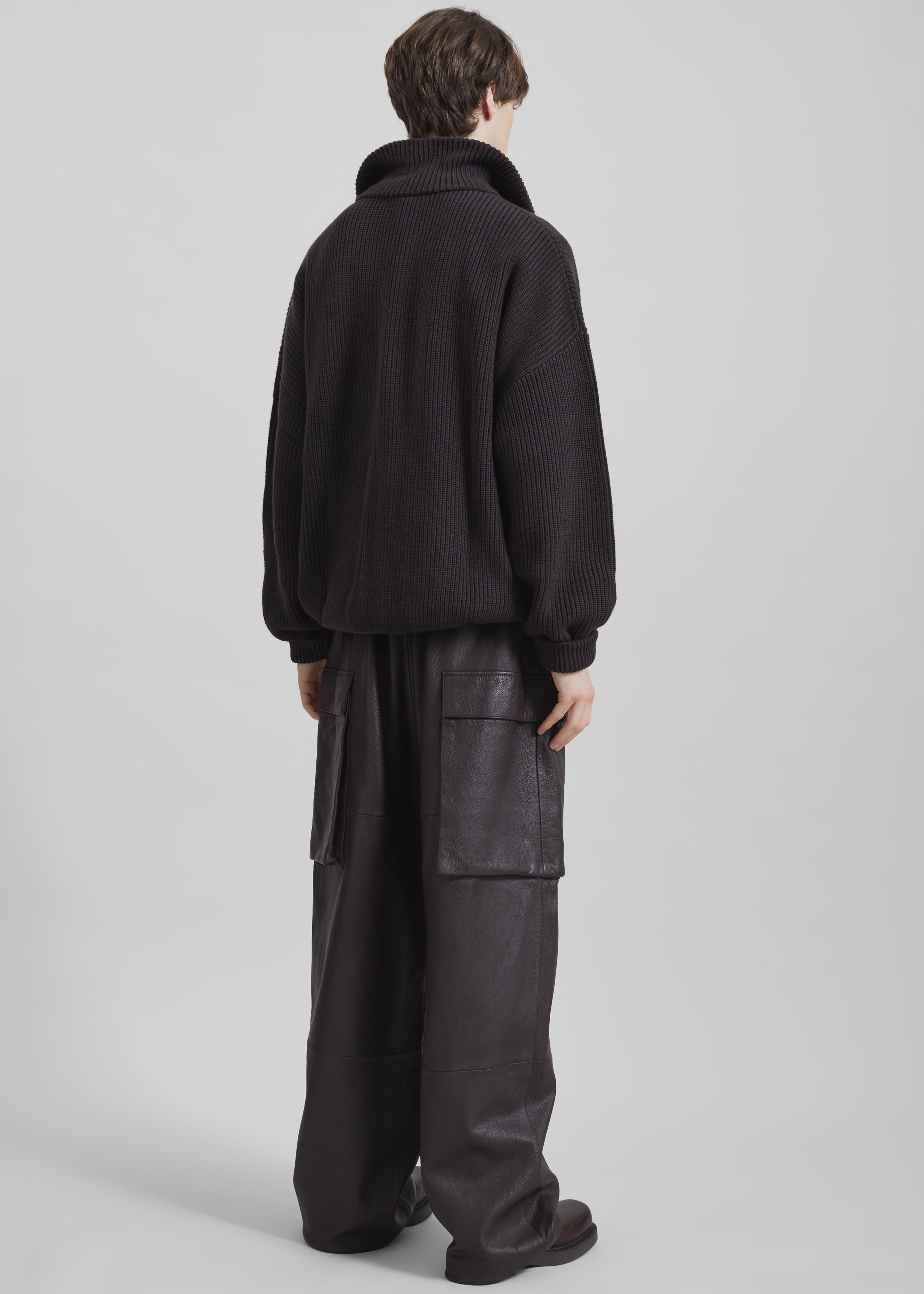 Tom Leather Cargo Pants - Vintage Brown - 6