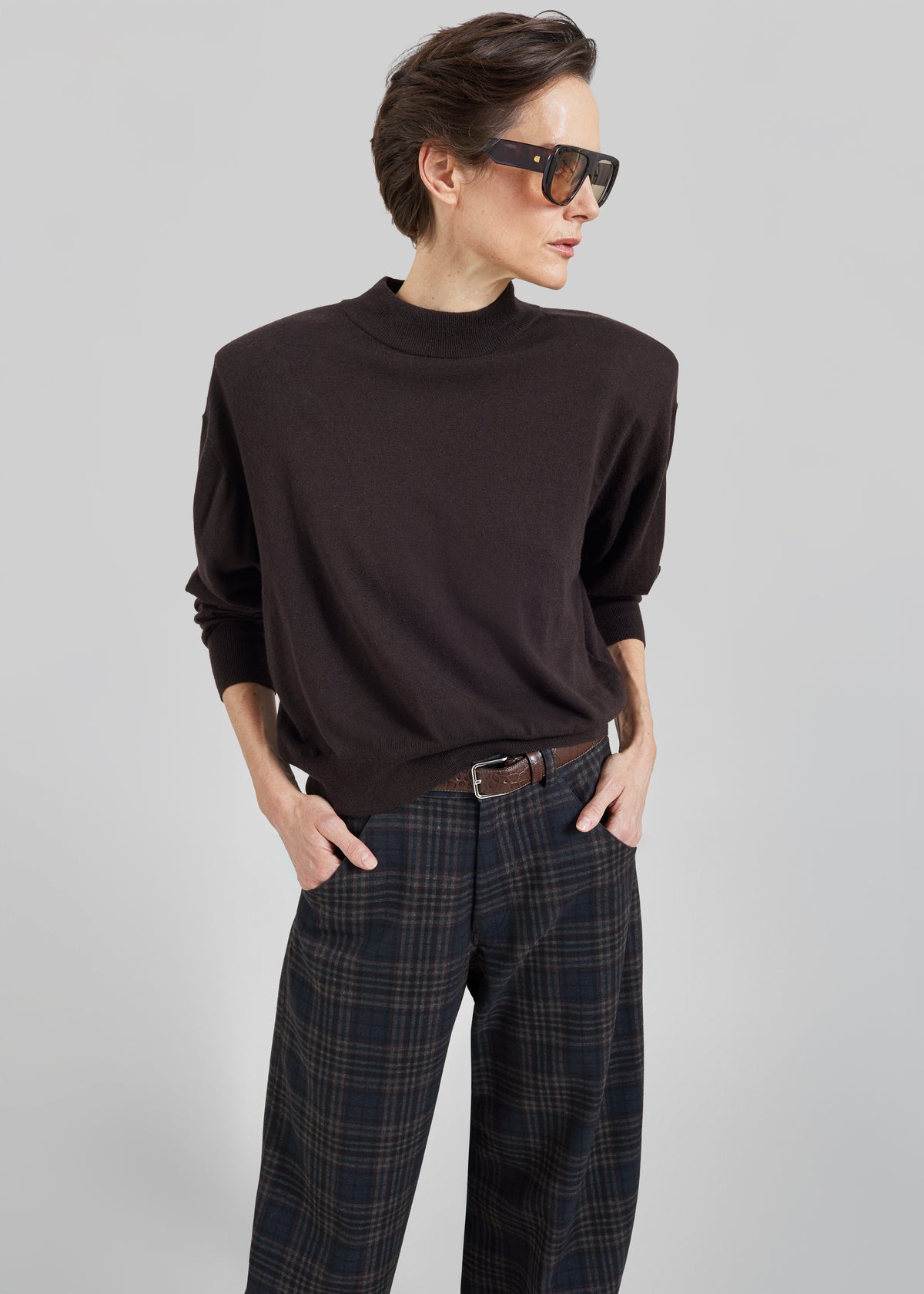 Toni Croc Patent Leather Belt - Brown/Silver