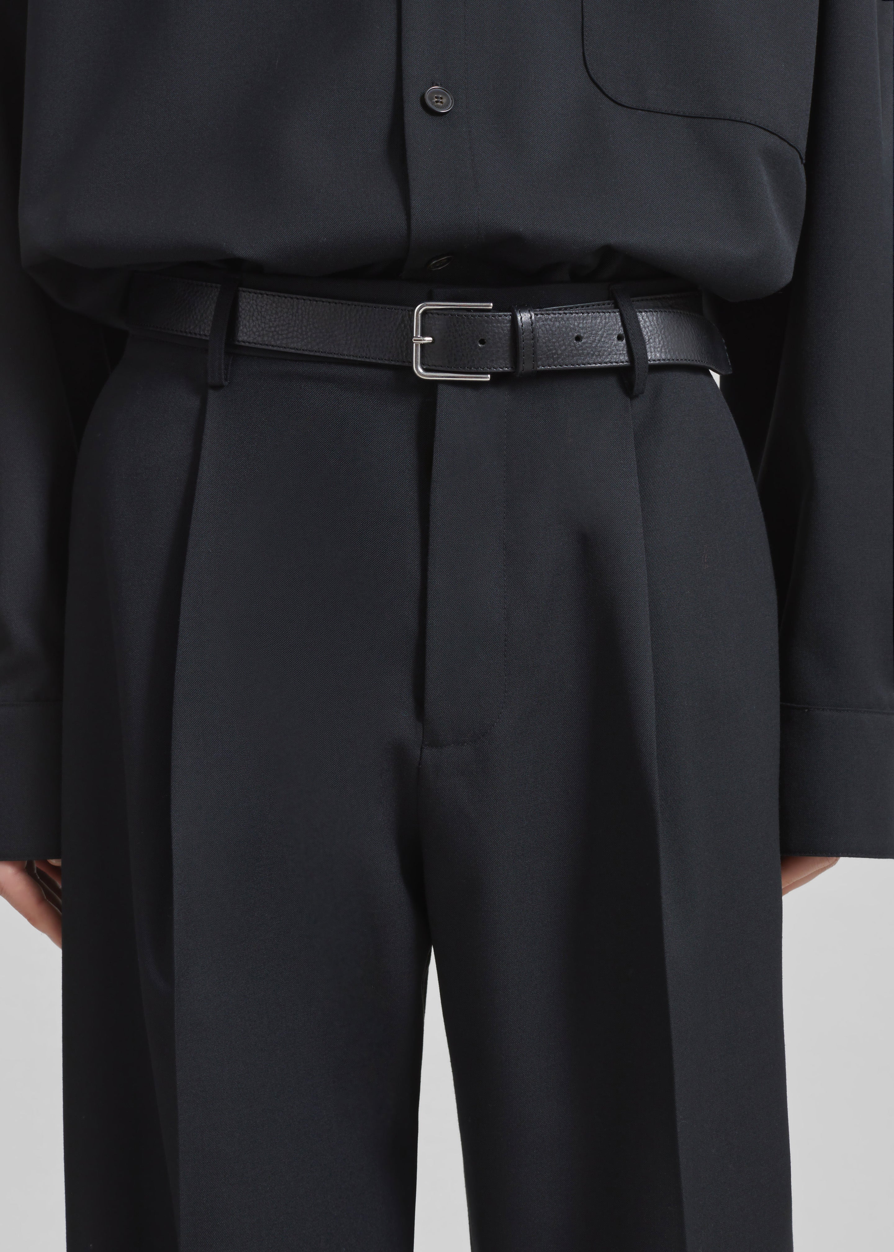 Toni Men Leather Belt - Black - 2