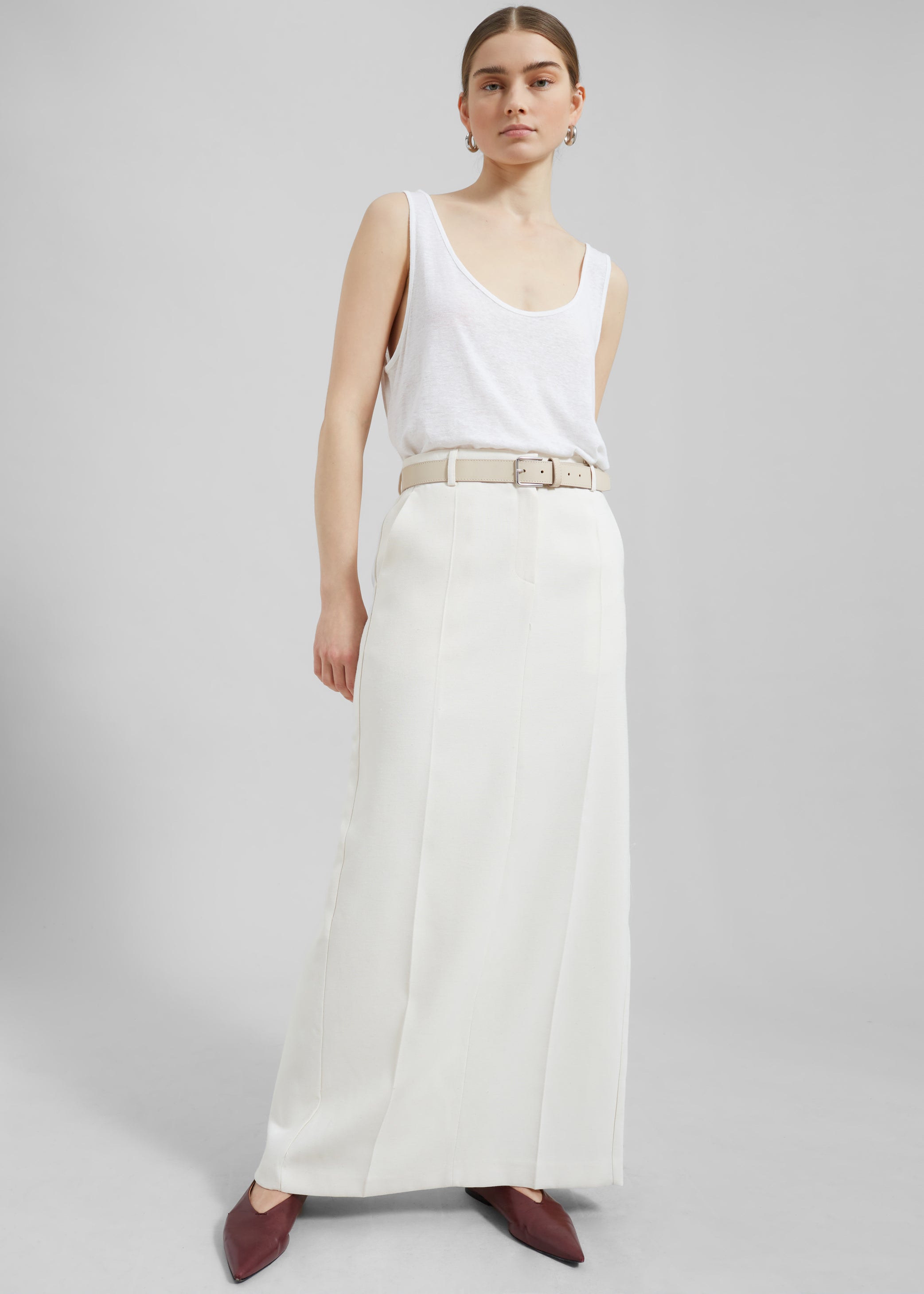 Shop the look image for Toni Leather Belt - Mastic