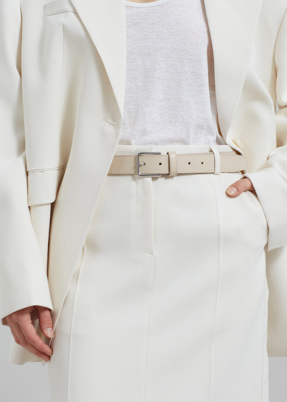 Toni Leather Belt - Mastic - 1