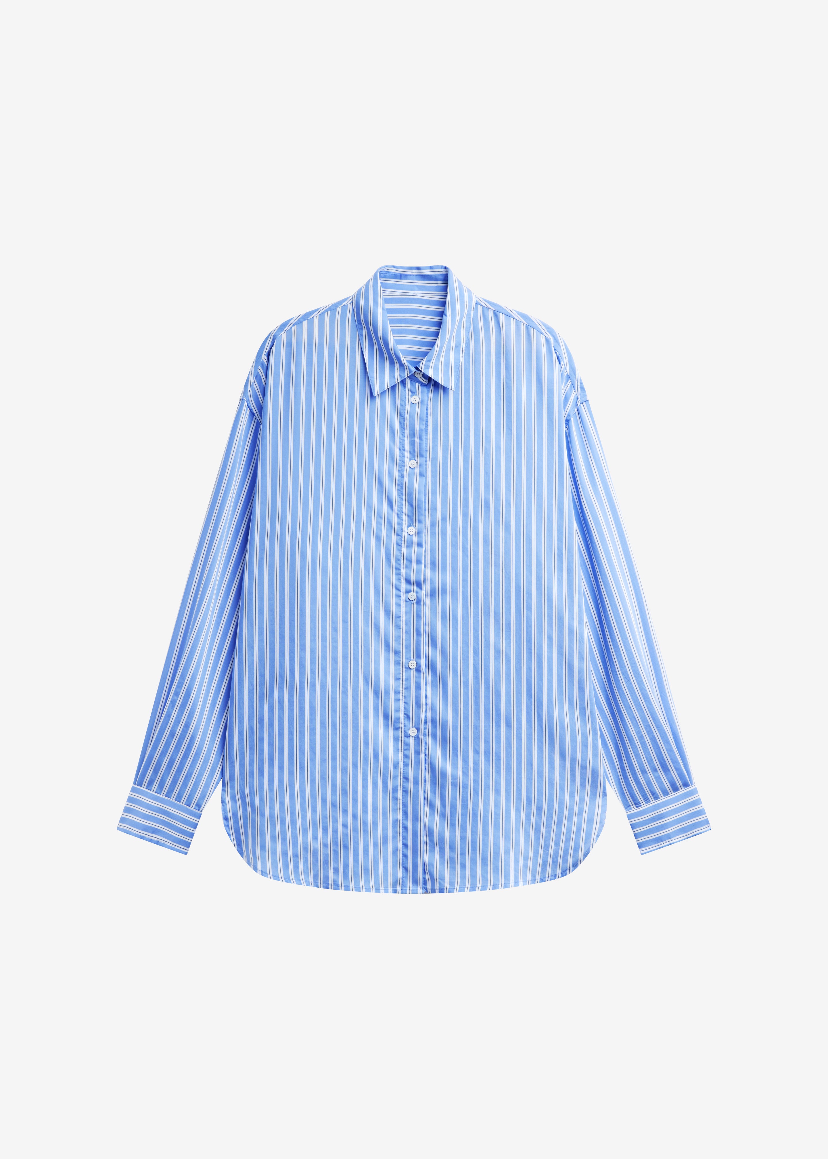 Toscane Oversized Shirt - Blue/White Stripe - 11