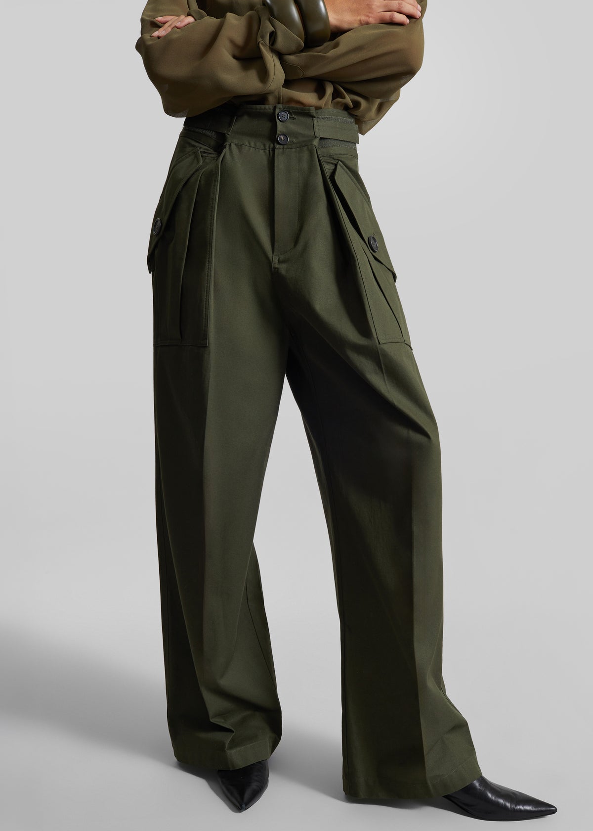 Tova Cargo Pants - Deep Green - 2