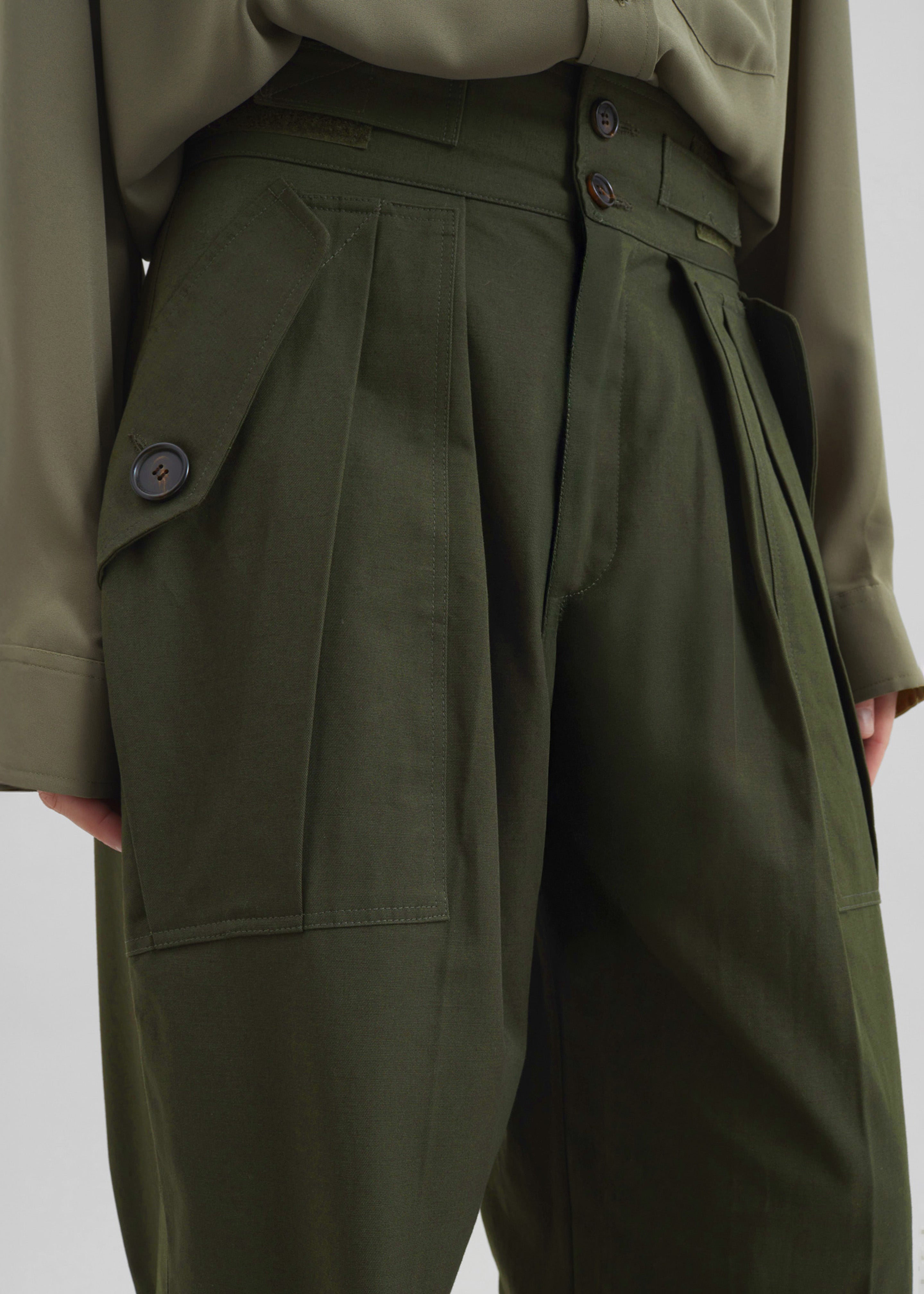 Tova Cargo Pants - Deep Green - 7