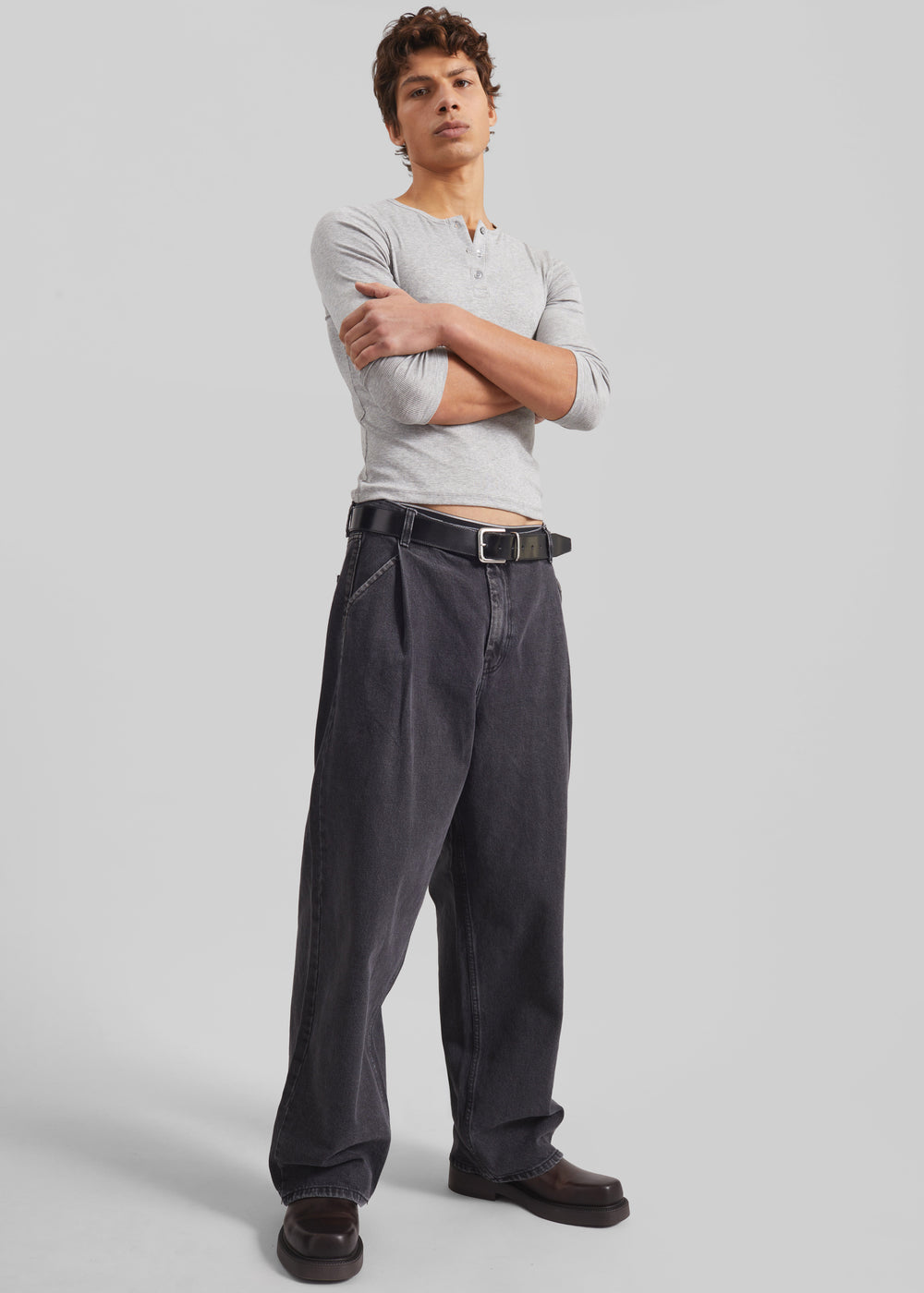 Trafal Wide Jeans - Black Wash - 1