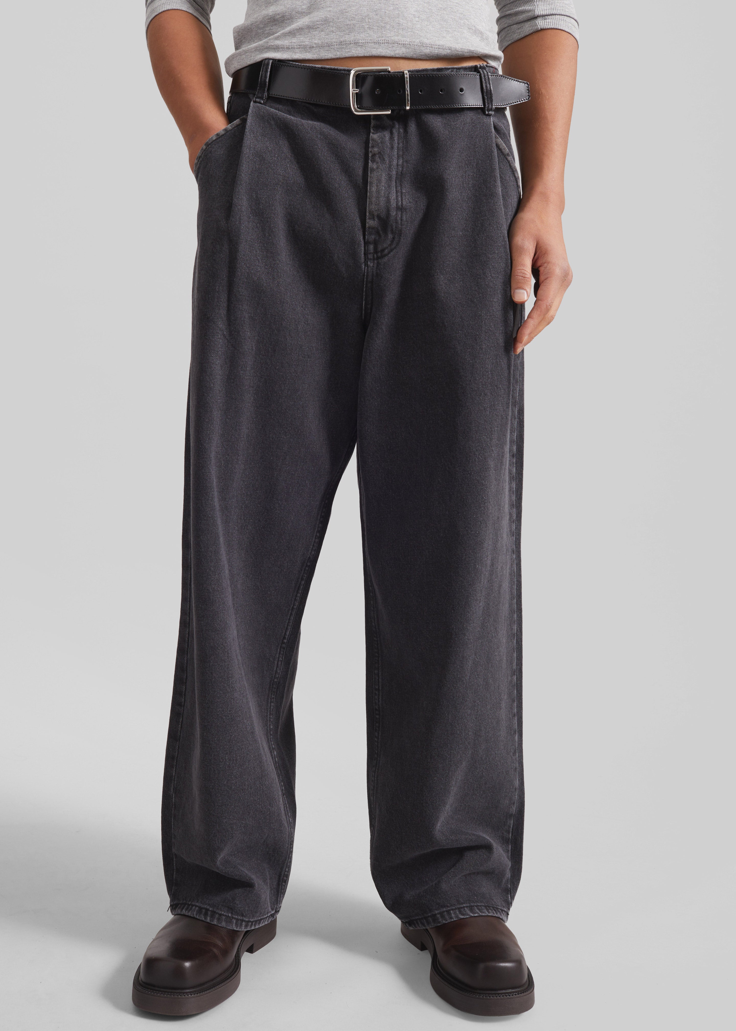 Trafal Wide Jeans - Black Wash – The Frankie Shop