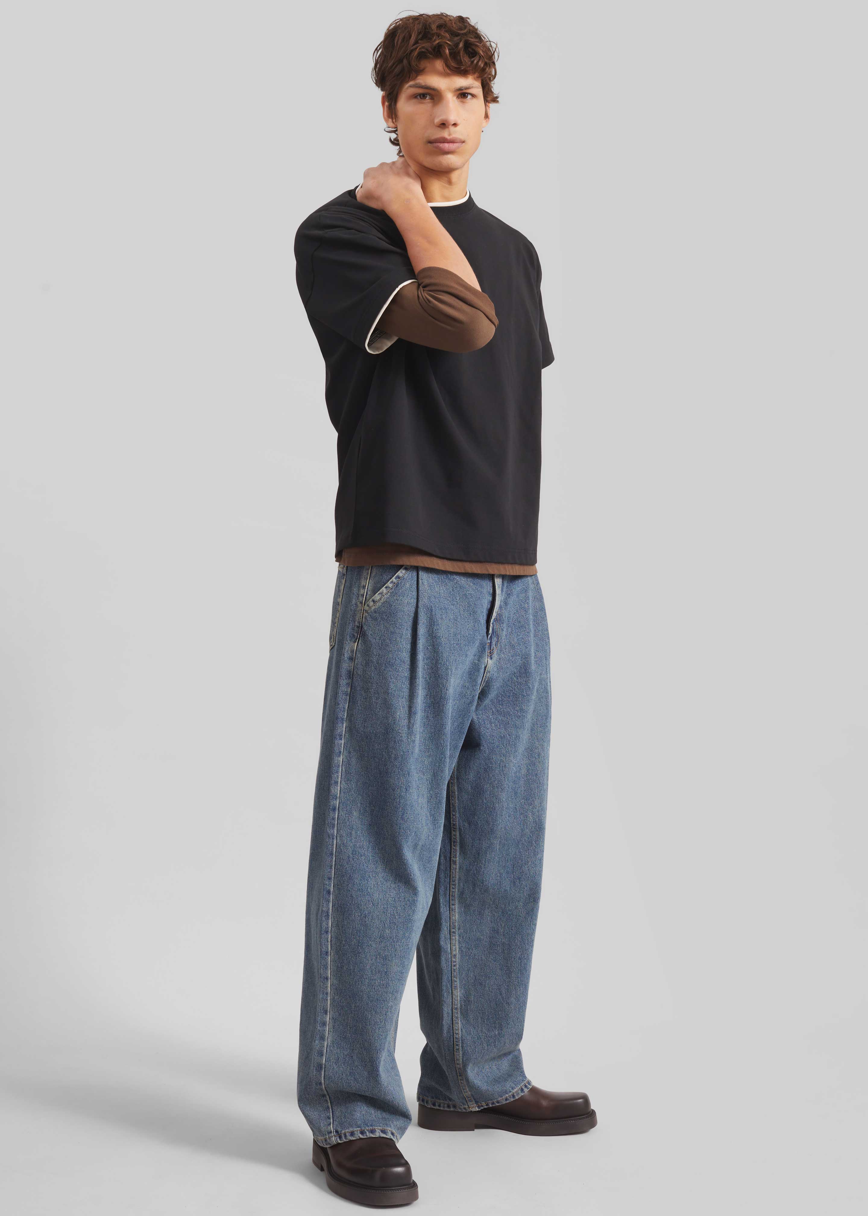 Trafal Wide Jeans - Blue Wash – The Frankie Shop