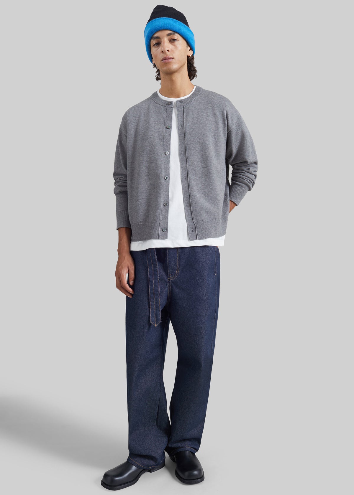 Tregor Belted Wide Jeans - Dark Wash