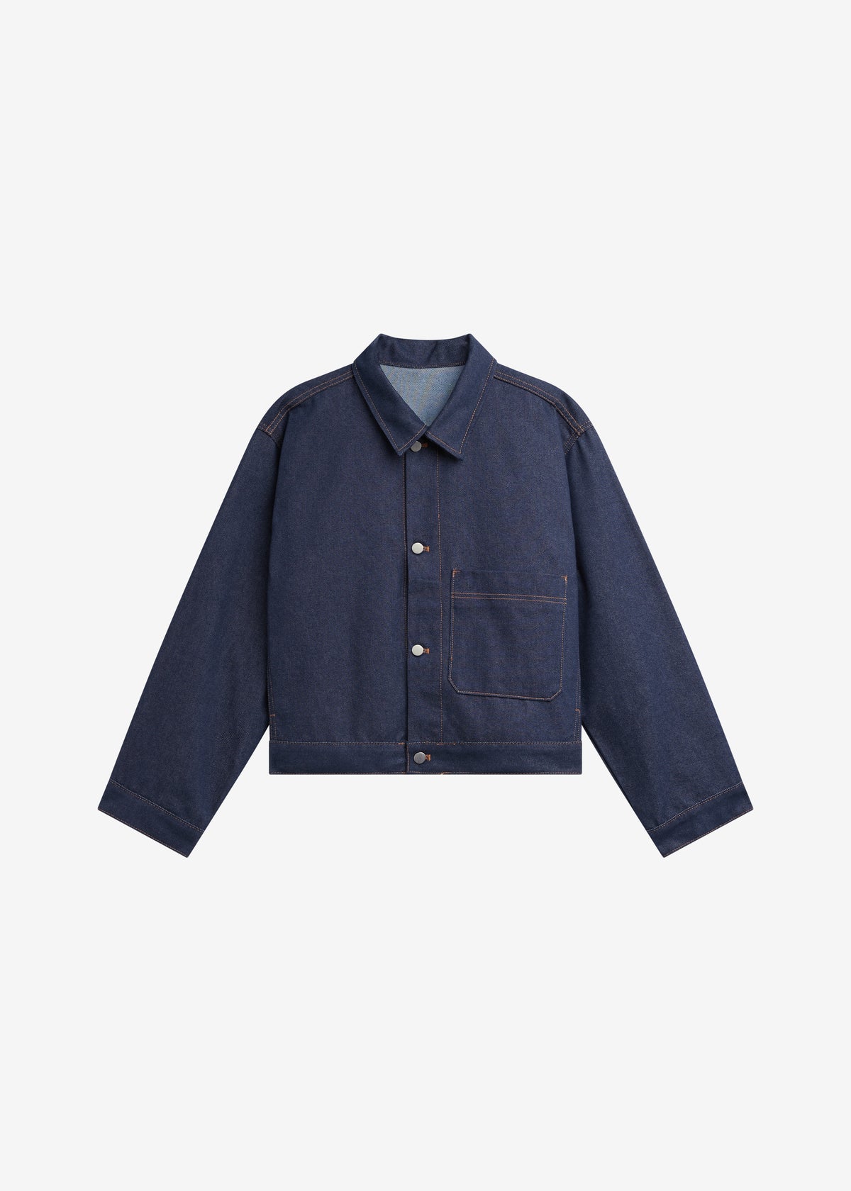 Tregor Boxy Denim Jacket - Dark Wash