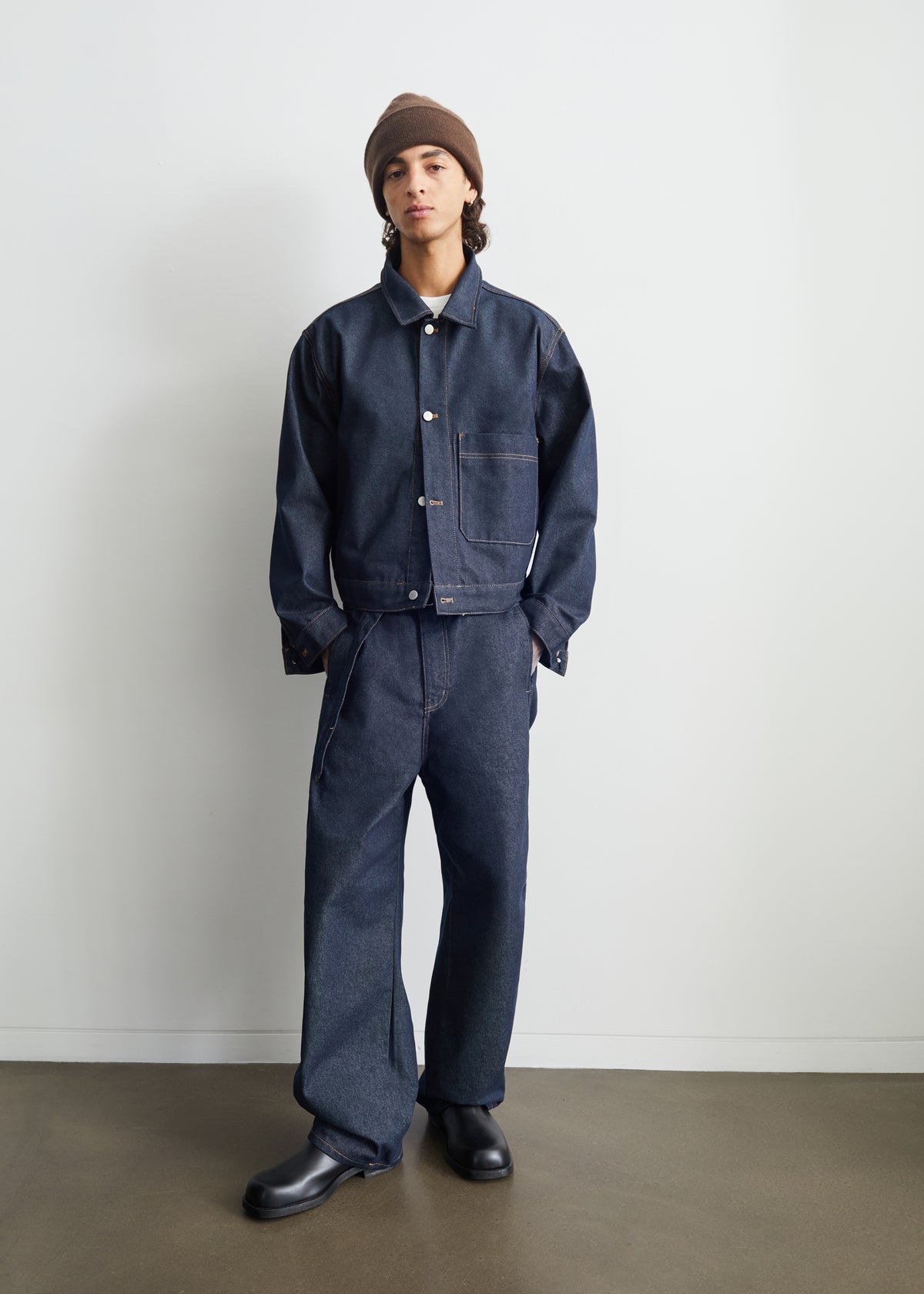 Tregor Boxy Denim Jacket - Dark Wash