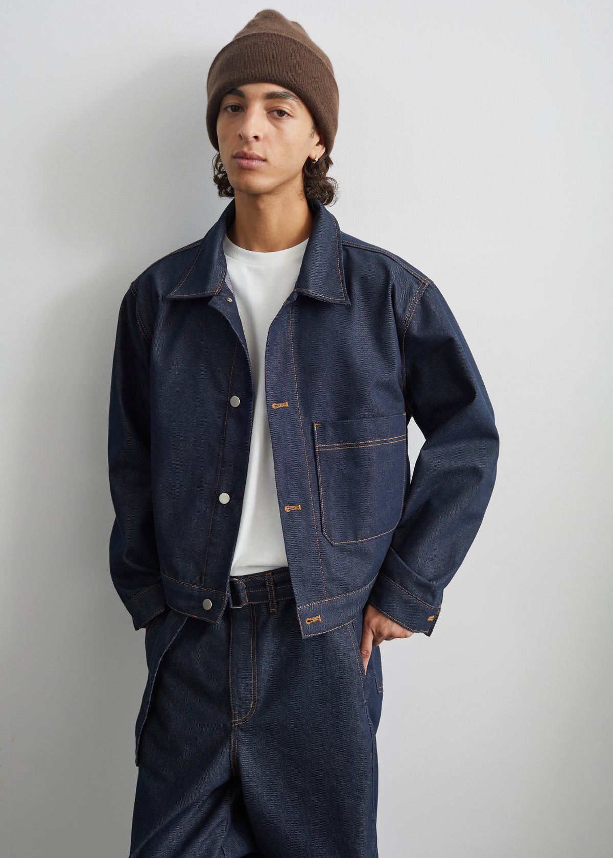 Tregor Boxy Denim Jacket - Dark Wash