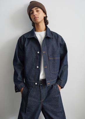 Tregor Boxy Denim Jacket - Dark Wash