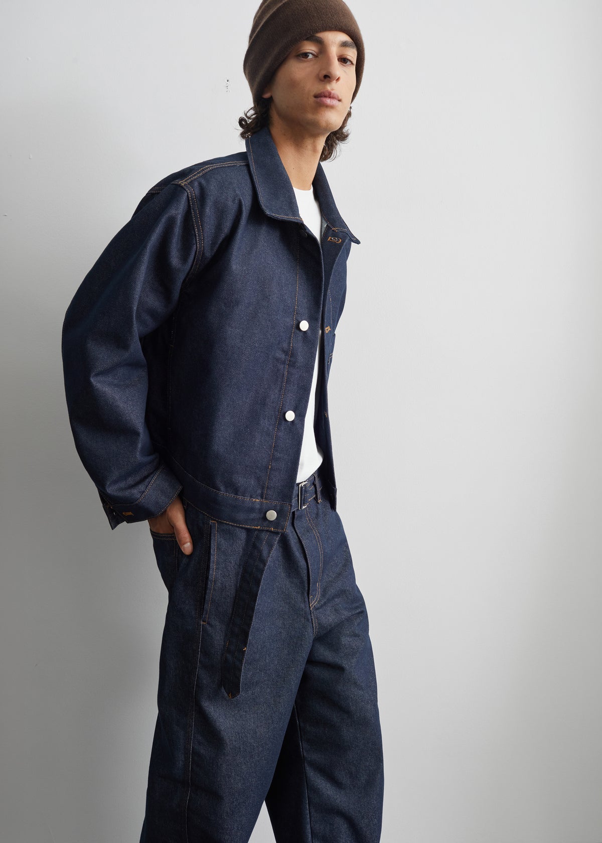 Tregor Boxy Denim Jacket - Dark Wash