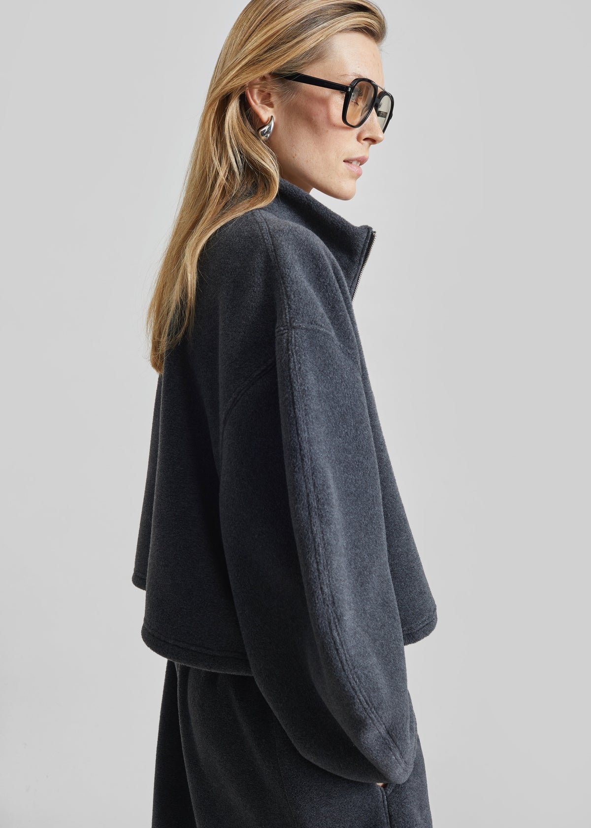 Treveray Fleece Half-Zip Sweatshirt - Dark Grey - 7