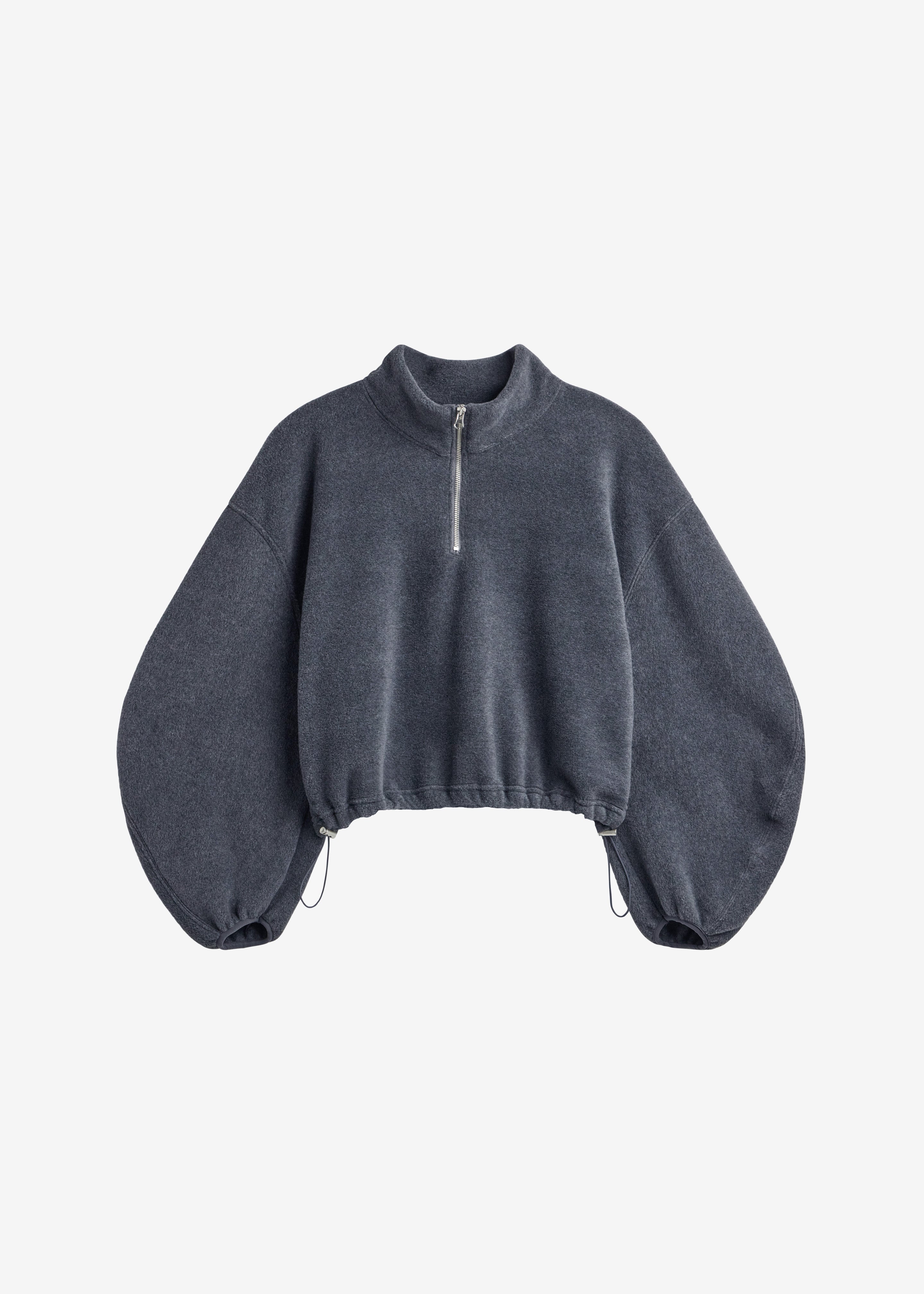 Treveray Fleece Half-Zip Sweatshirt - Dark Grey - 11