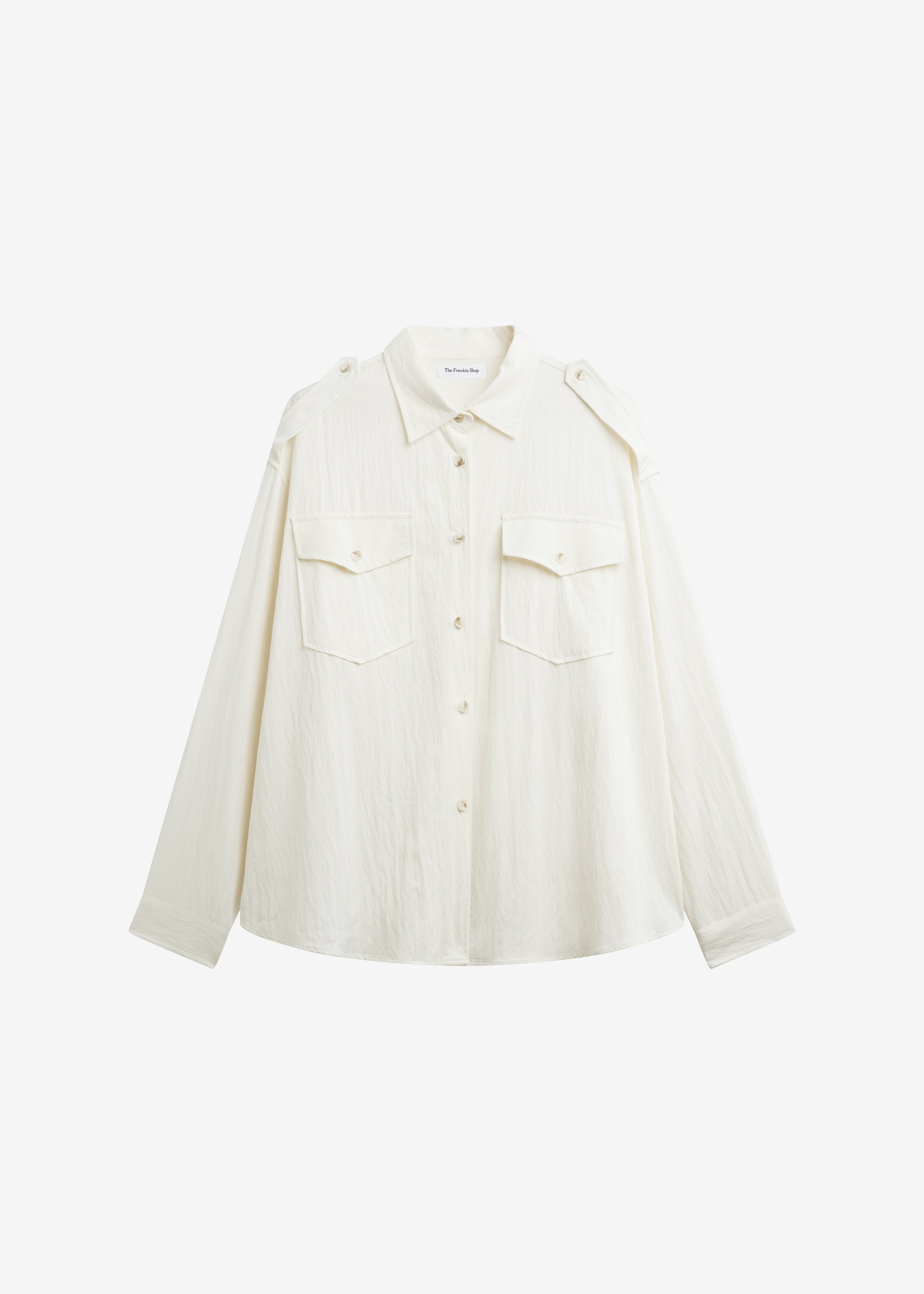 Trevi Textured Cargo Shirt - Cream - 8