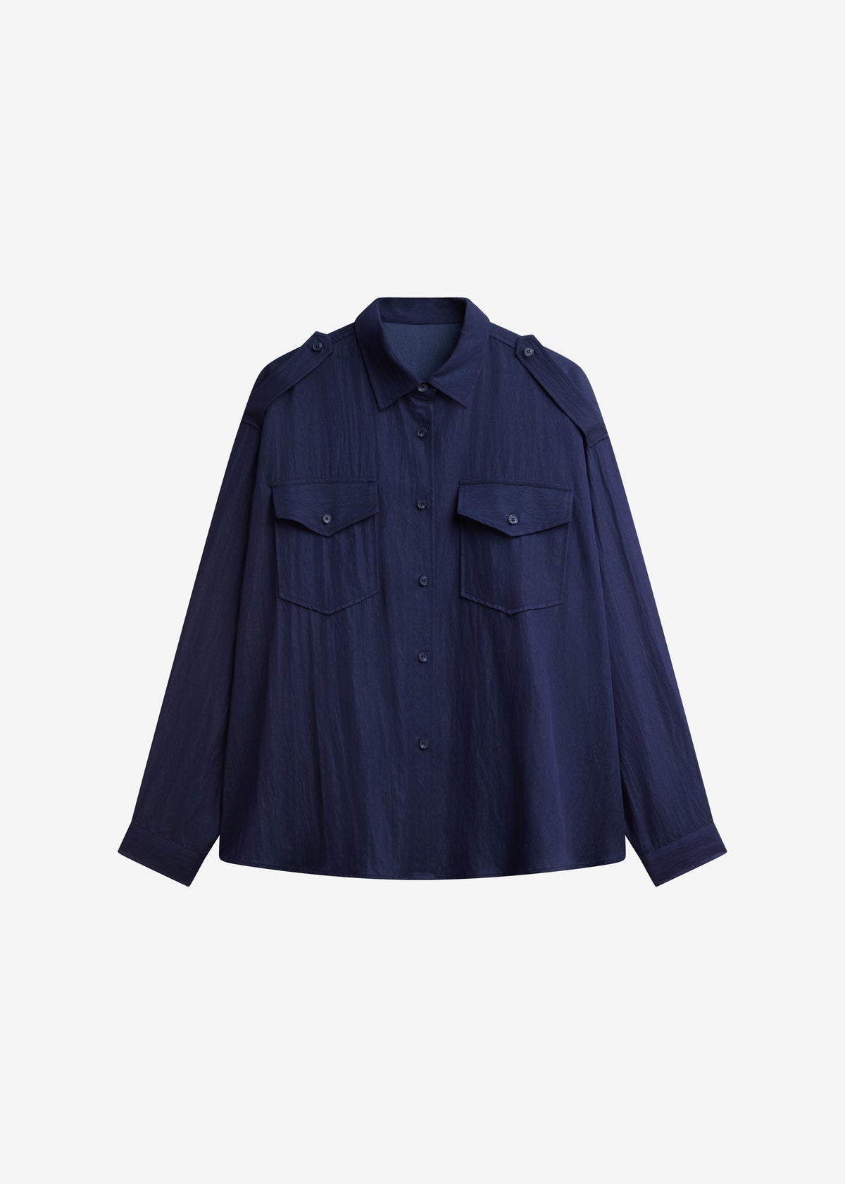 Trevi Textured Cargo Shirt - Navy - 8